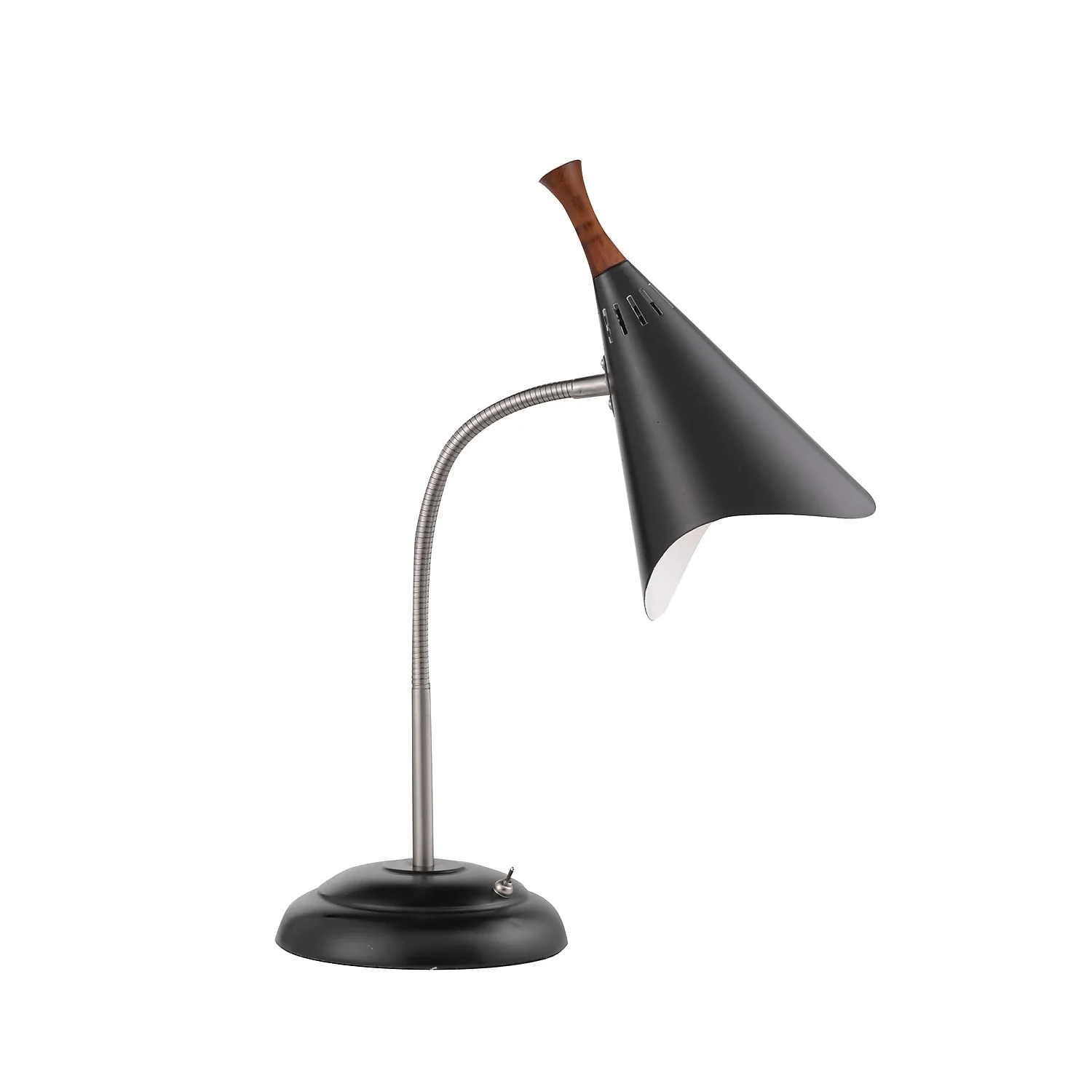 Adesso Home Draper Incandescent Adjustable Gooseneck Desk Lamp 18.5"H Black (3234-01)