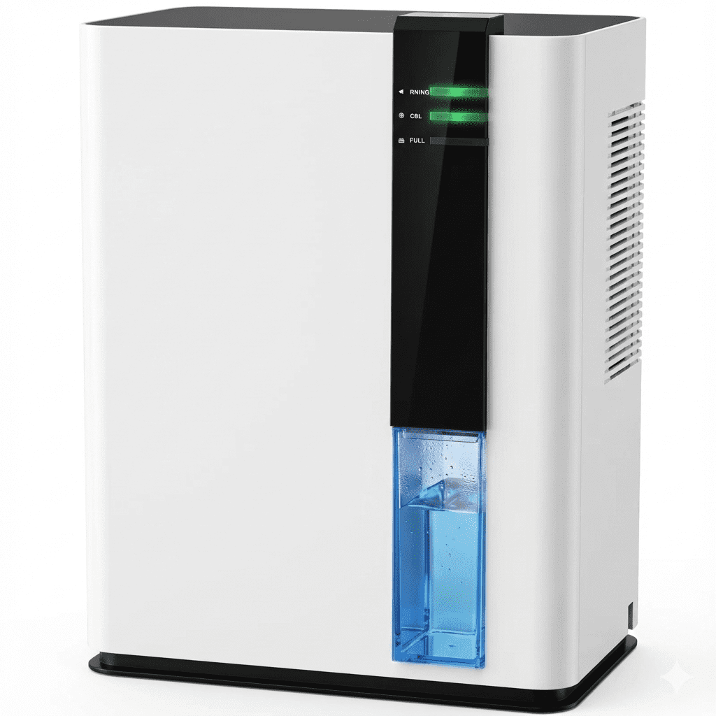 Aeitto Dehumidifier, 2 Pints, 650 sq ft, White - Automatic Shut-Off