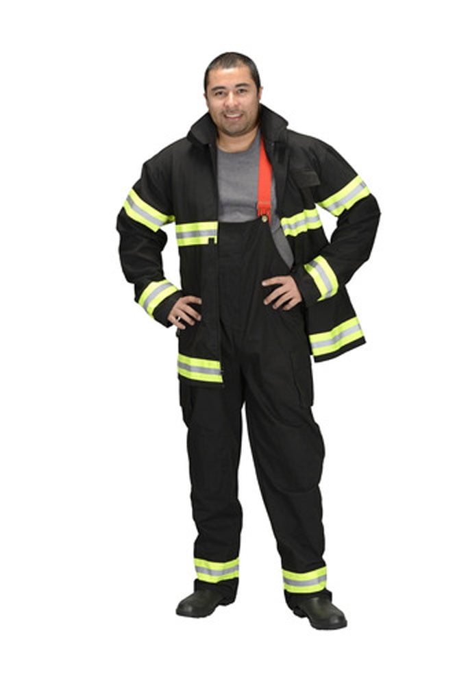 Black Firefighter Suit Adult Costume