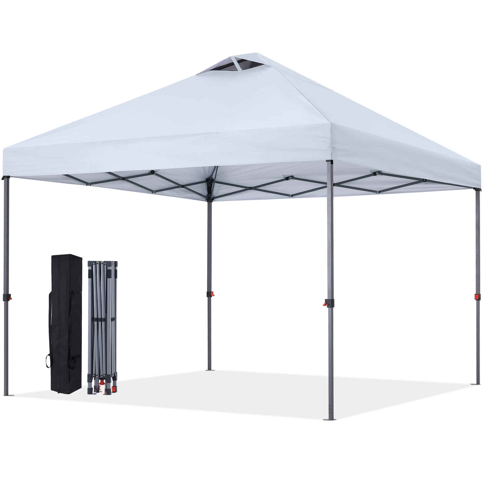 ABCCANOPY 10 ft x 10 ft Easy Pop up Outdoor Portable Instant One Push Function Canopy Tent with Air Vent, White