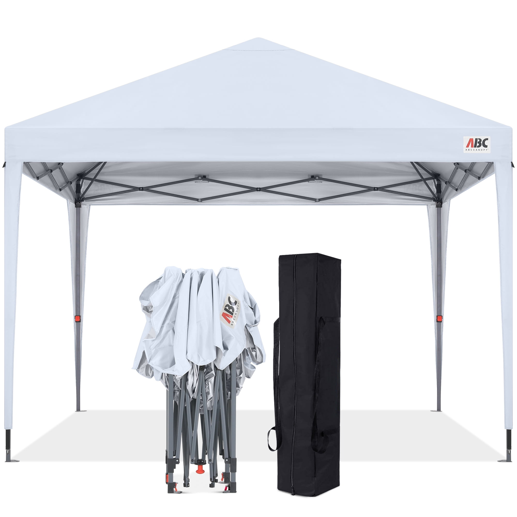 ABCCANOPY 10' x 10' White Outdoor Pop up Canopy Tent Camping Sun Shelter-Series