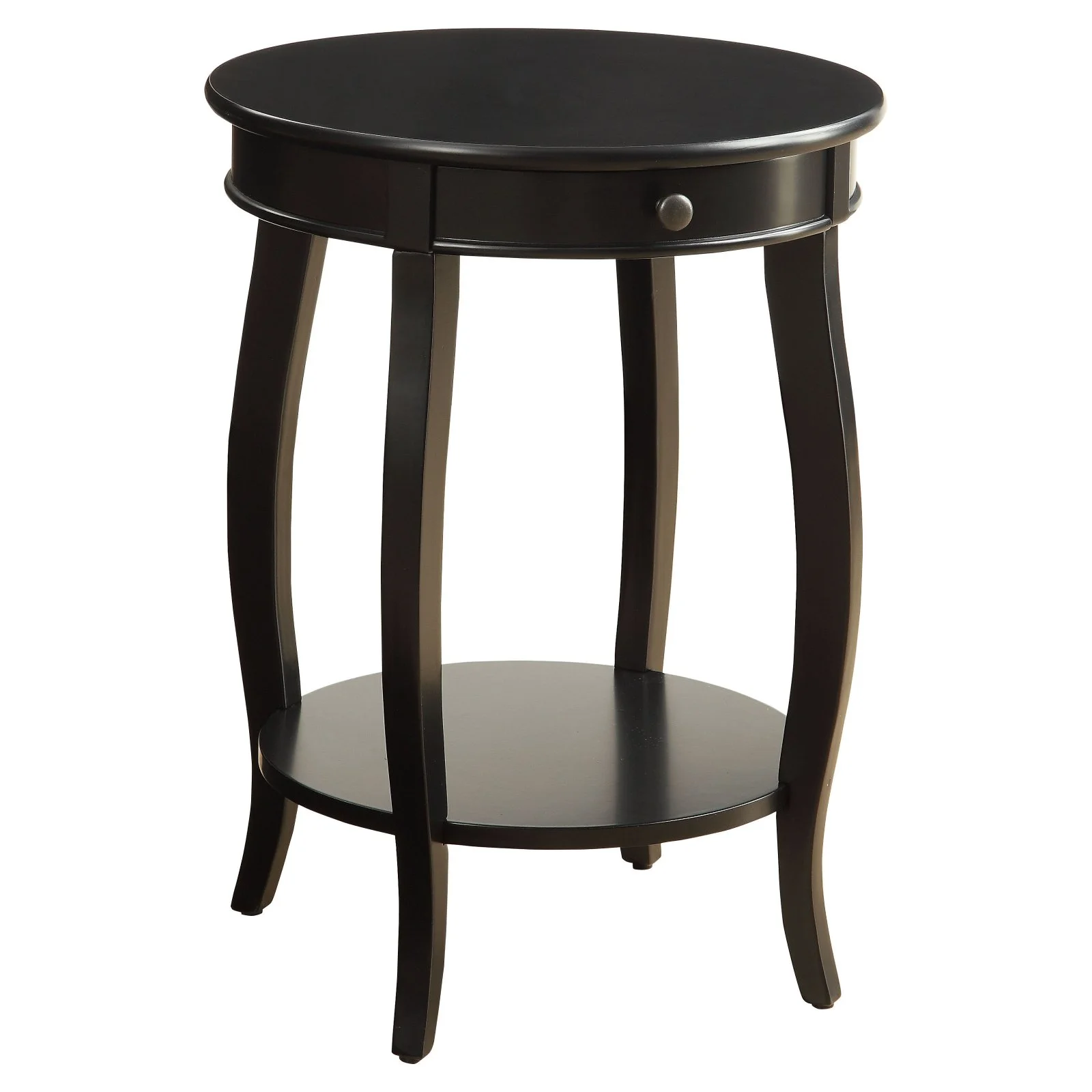 ACME Alysa Traditional Wooden End Table, Black, 18"W