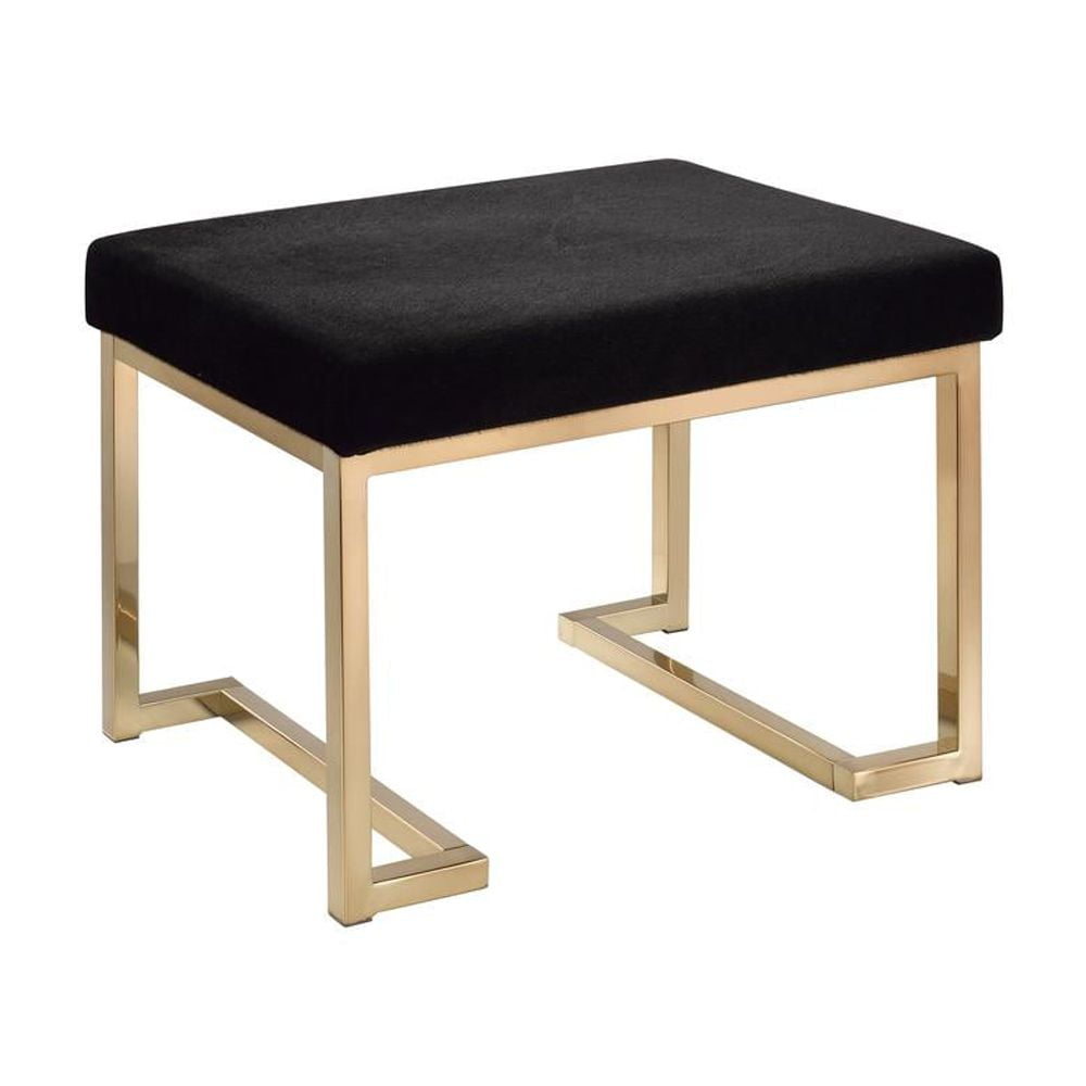 ACME Boice Bench, Black Fabric & Champagne
