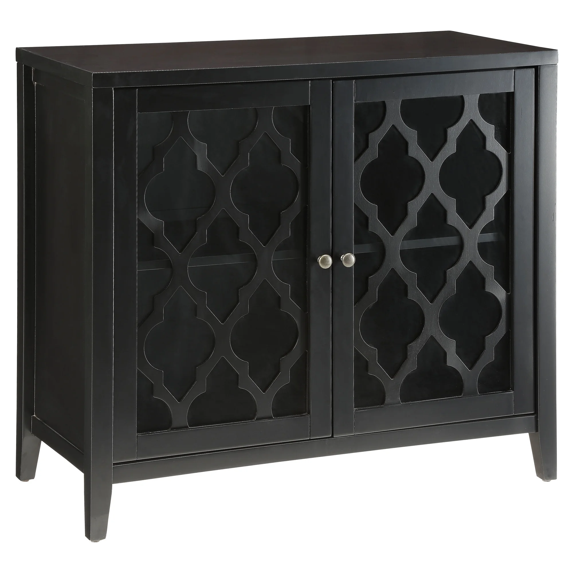 ACME Ceara Storage Console Table with Door in Black