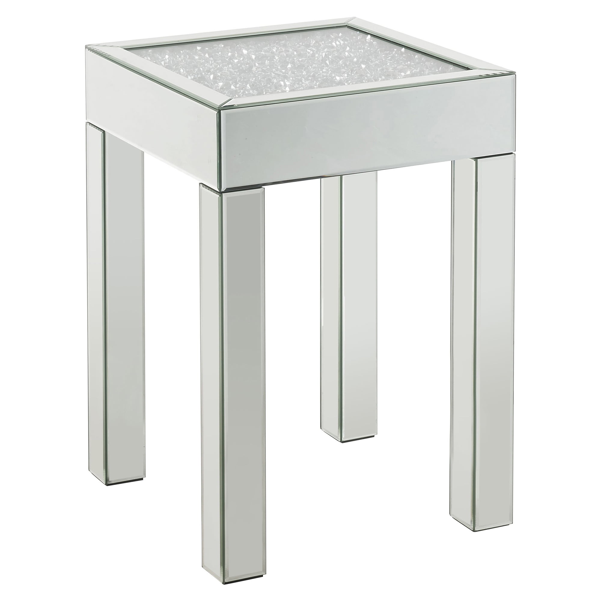 ACME Noralie Square End Table in Mirrored