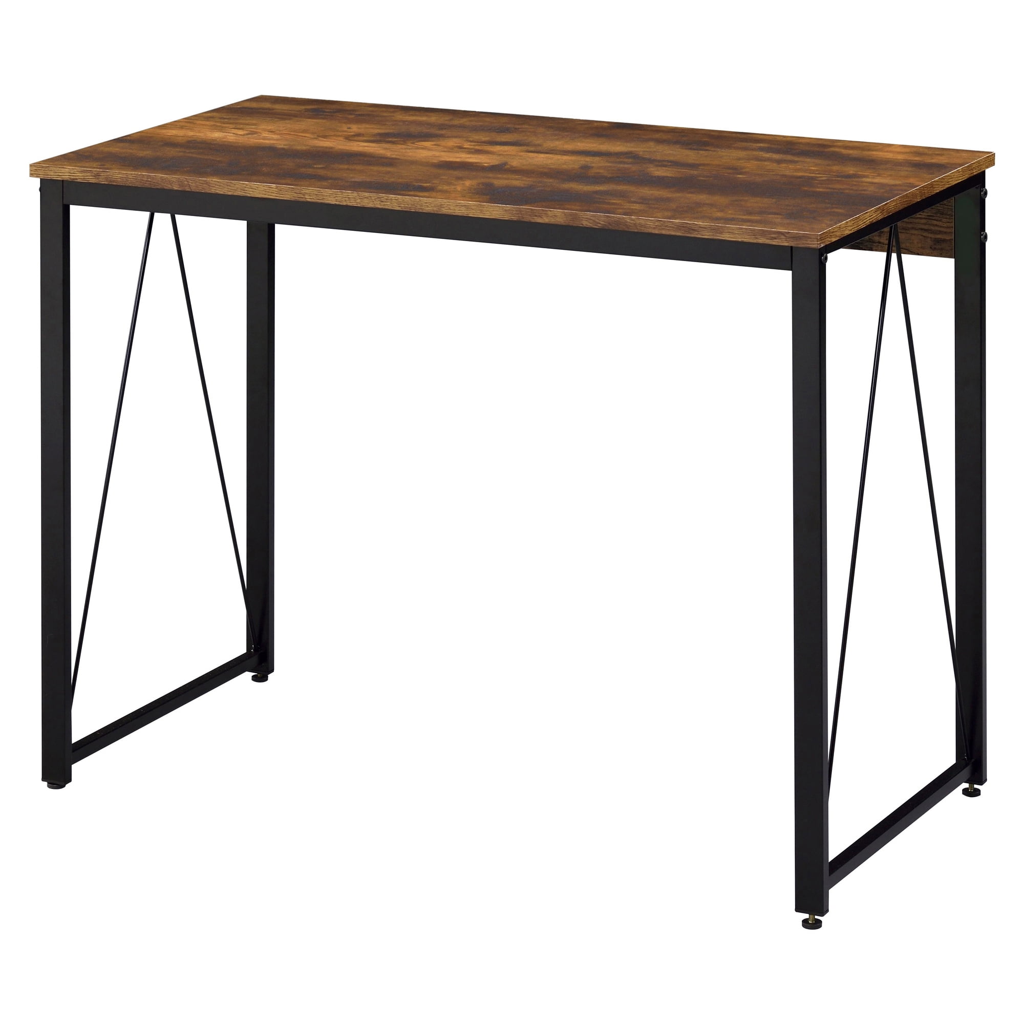 ACME Zaidin Writing Desk in Weathered Oak and Black