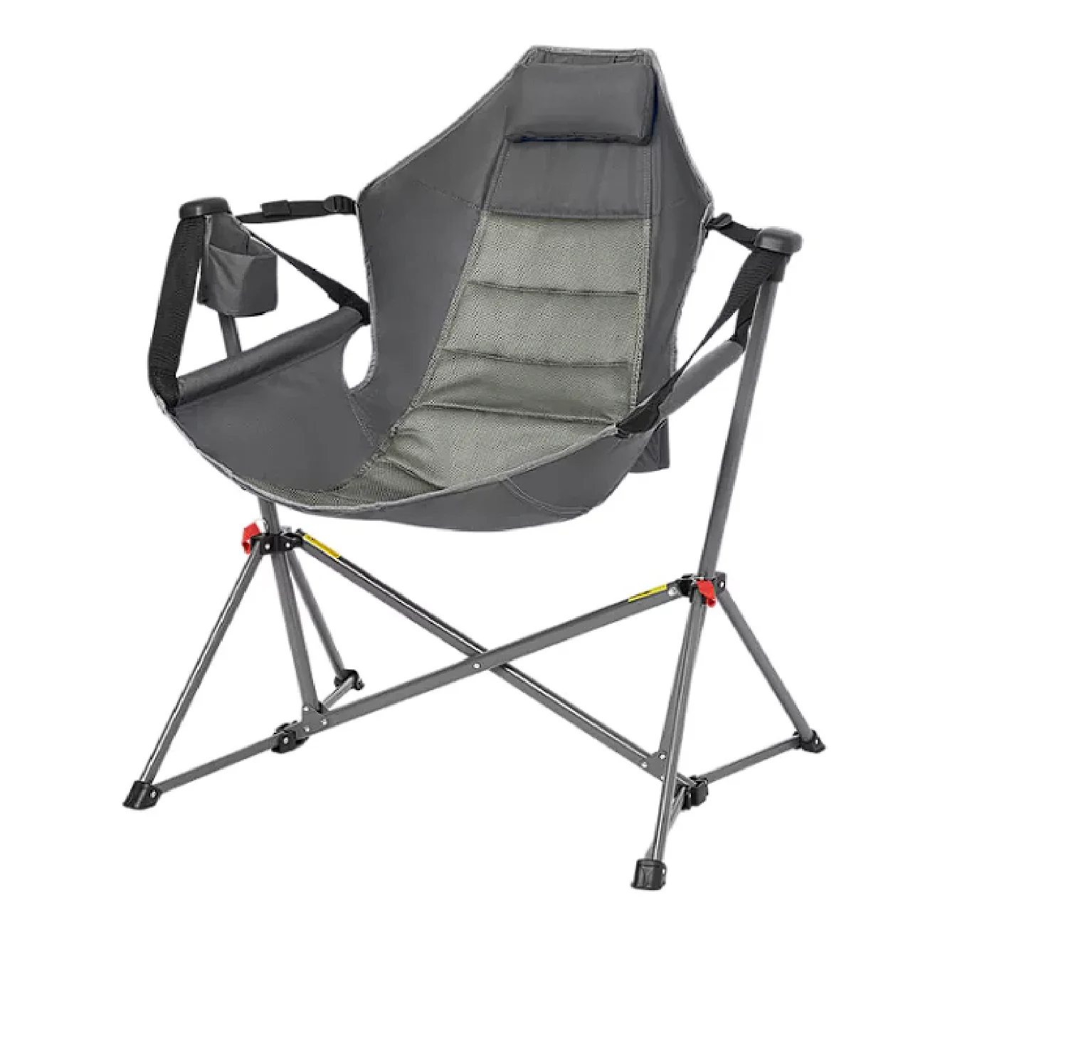 AC10098 Swing Lounger Camp Chair, 300 lbs. capacity, Grey