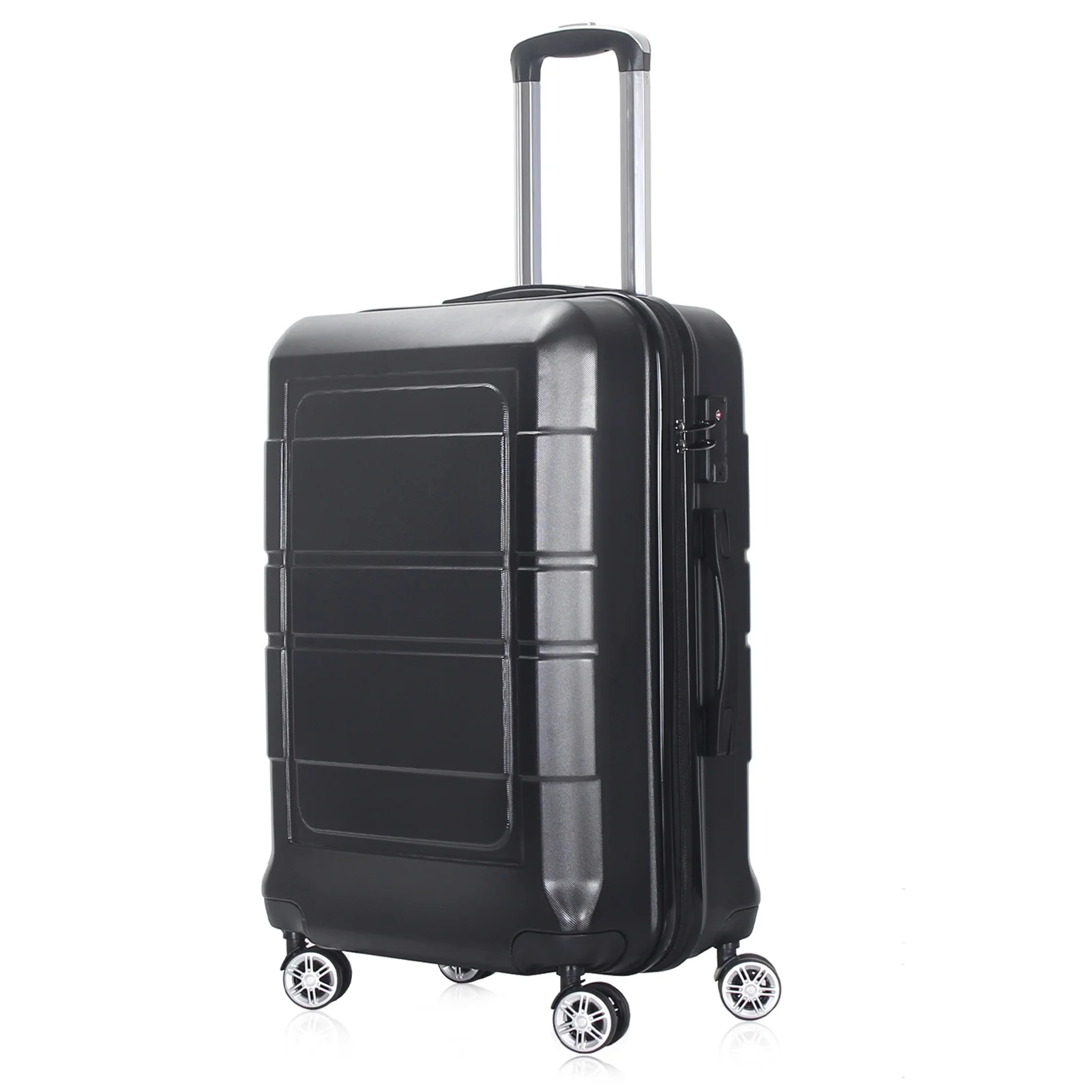 AEDILYS Hardside 20In Carry-on Luggage with Ergonomic Handles and TSA Lock, Black
