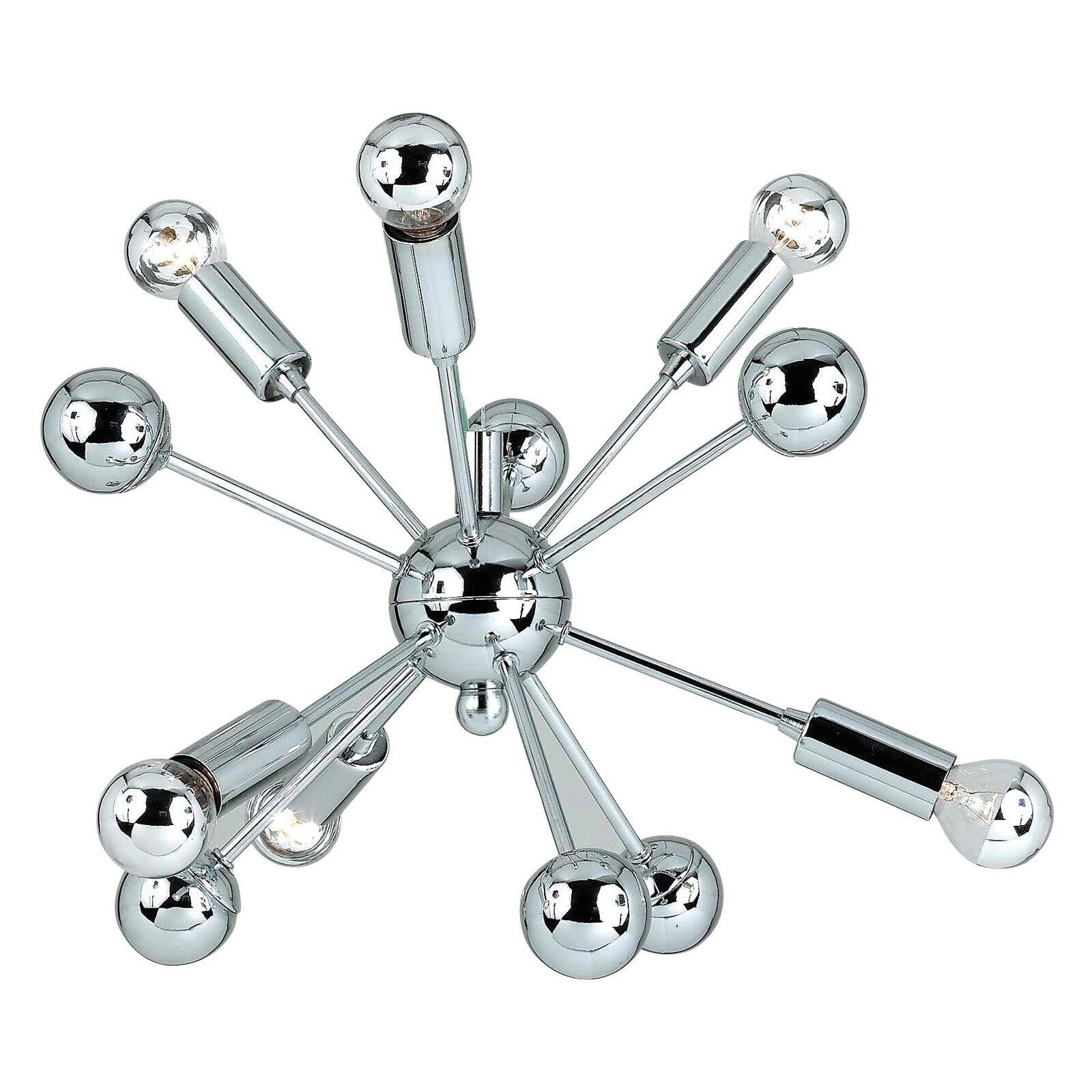 AF Lighting Supernova 6-Light Mini Chandelier, Chrome