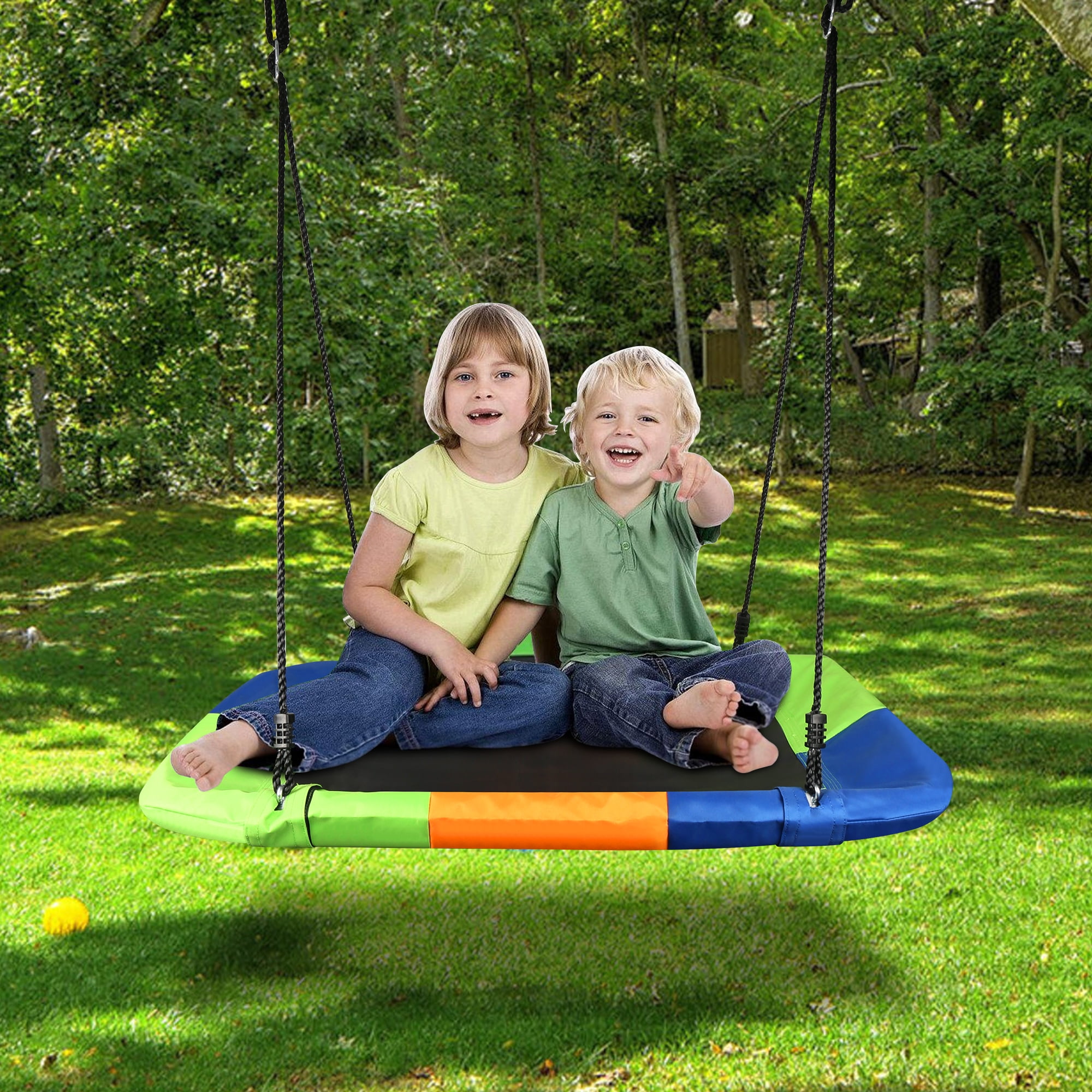 AGPTEK Rainbow Platform Swing Set Accessory, 47" x 31.5"