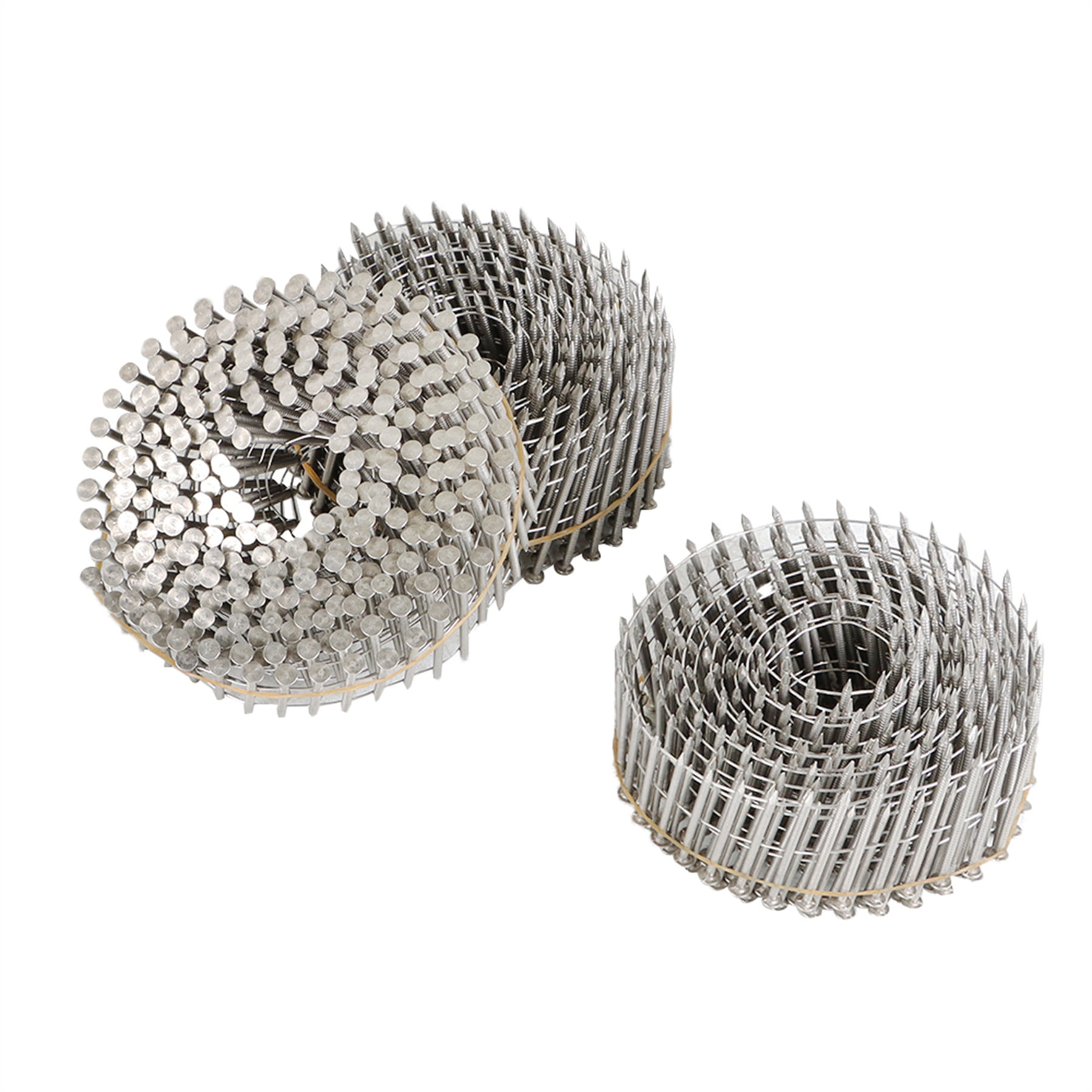 ALL-CARB 3600Pcs 15 Degree Wire Coil 1-3/4” ×.09” Ring Shank Stainless Steel Siding Nails