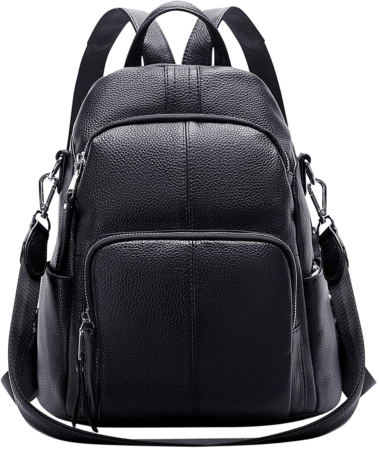 ALTOSY Anti-Theft Backpack Soft Leather Backpack for Women Fashion Shoulder Bag Purse S81 Black