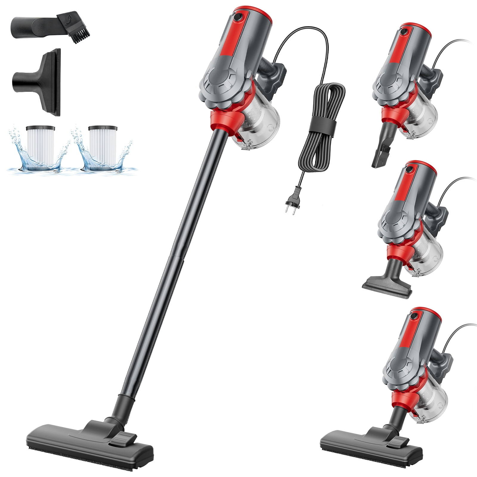 AMONSEE Vacuum Cleaner with 600W Motor, Corded Stick Vacuum,18Kpa Suction Handheld Vacuums for Home