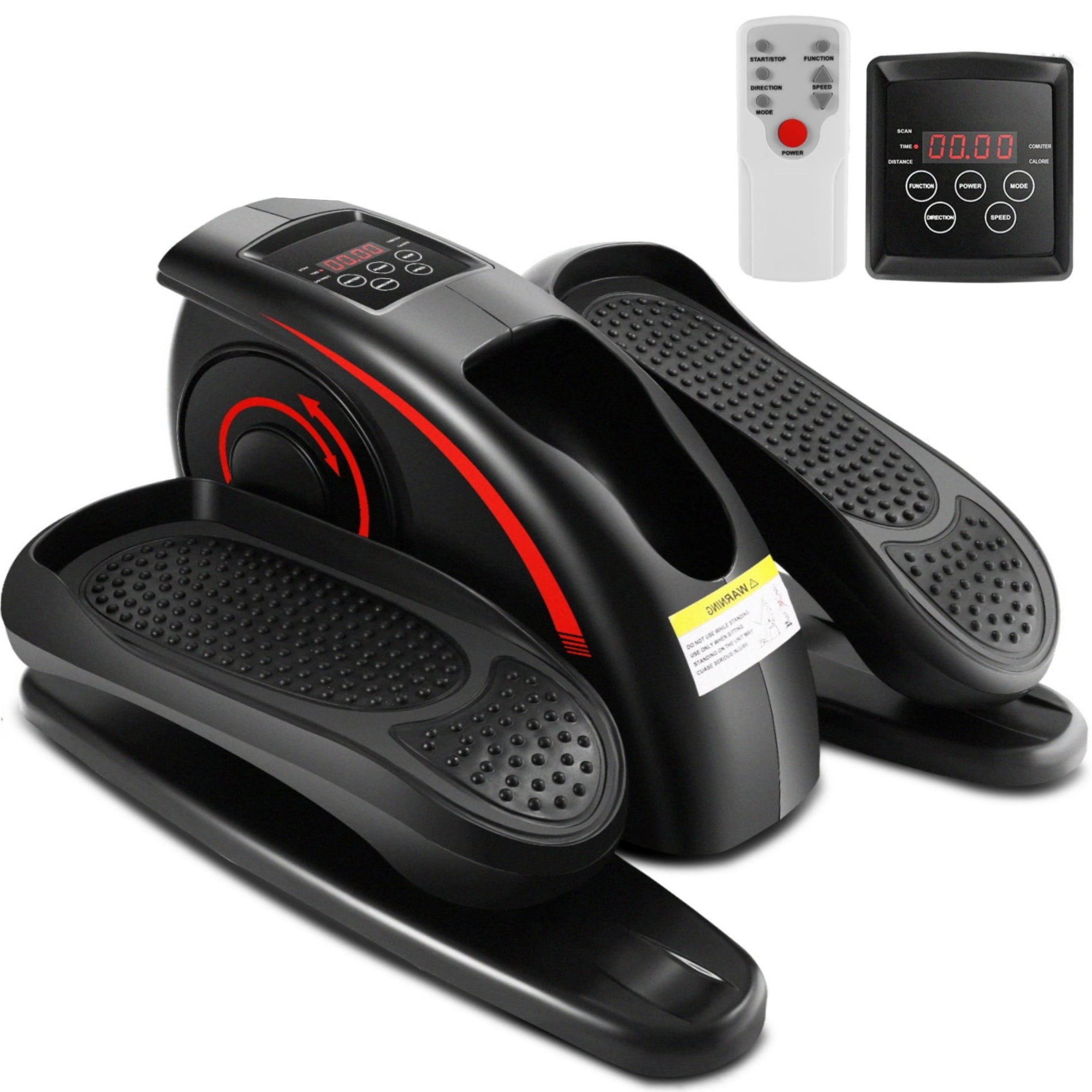 FUNMILY Under Desk Elliptical Machine Electric Seated Pedal Exerciser, Quiet & Compact Mini Elliptical Trainer with LCD Display Monitor and Remote Control, Home Office Leg Exerciser for Seniors,Adult