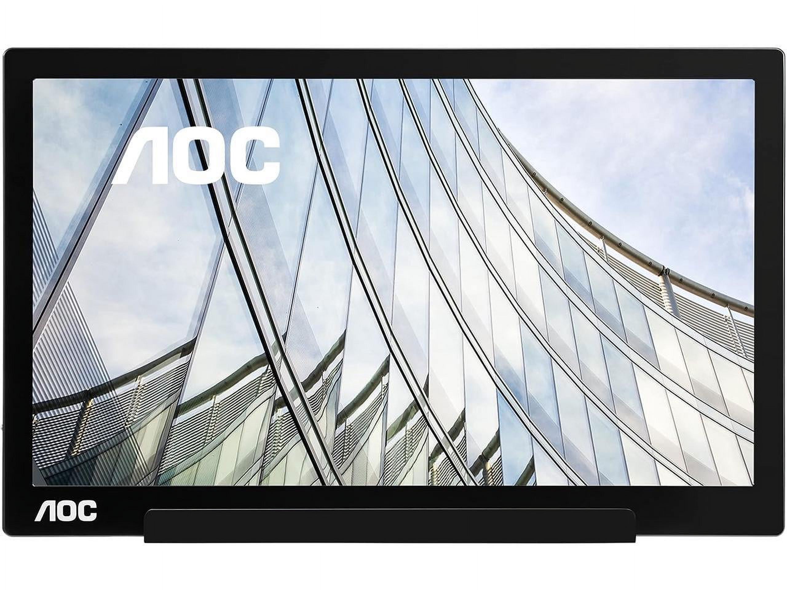 AOC 16" IPS Panel Full HD 1920x1080 220 cd/m2 Brightness USB Type-C Powered Portable LED Monitor w/ Case I1601FWUX - PRO