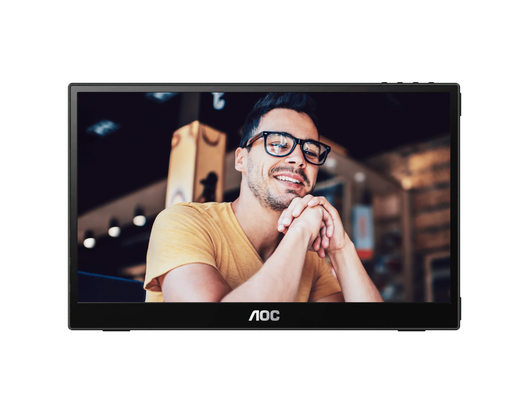 AOC 16T3E 16'' Class USB-C Ultra-Slim Portable Monitor, IPS Panel, Full HD 1920x1080 Resolution, Built-in Kickstands