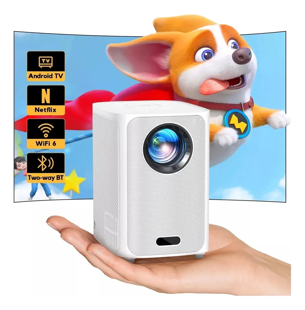 APEMAN LC450 Mini Portable Projector ,LCD Home Theater Support 1080P,120 inch Screen, 50000Hrs