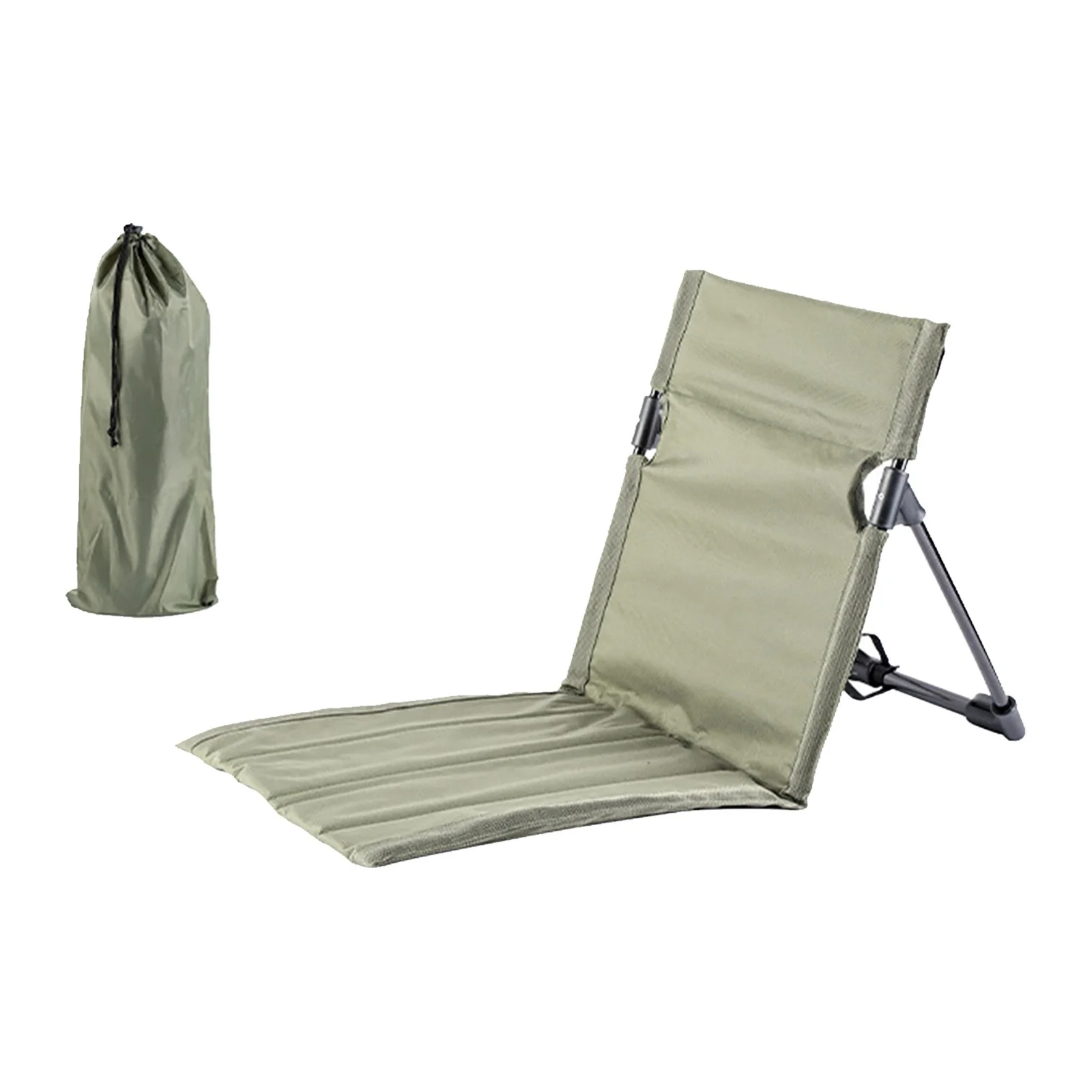 AQITTI Folding Beach Chair Outdoor Camping Chair Portable Foldable Camping Chair with Storage Bag Lightweight Beach Floor Chair Beach Chair for Fishing Barbecues Hiking