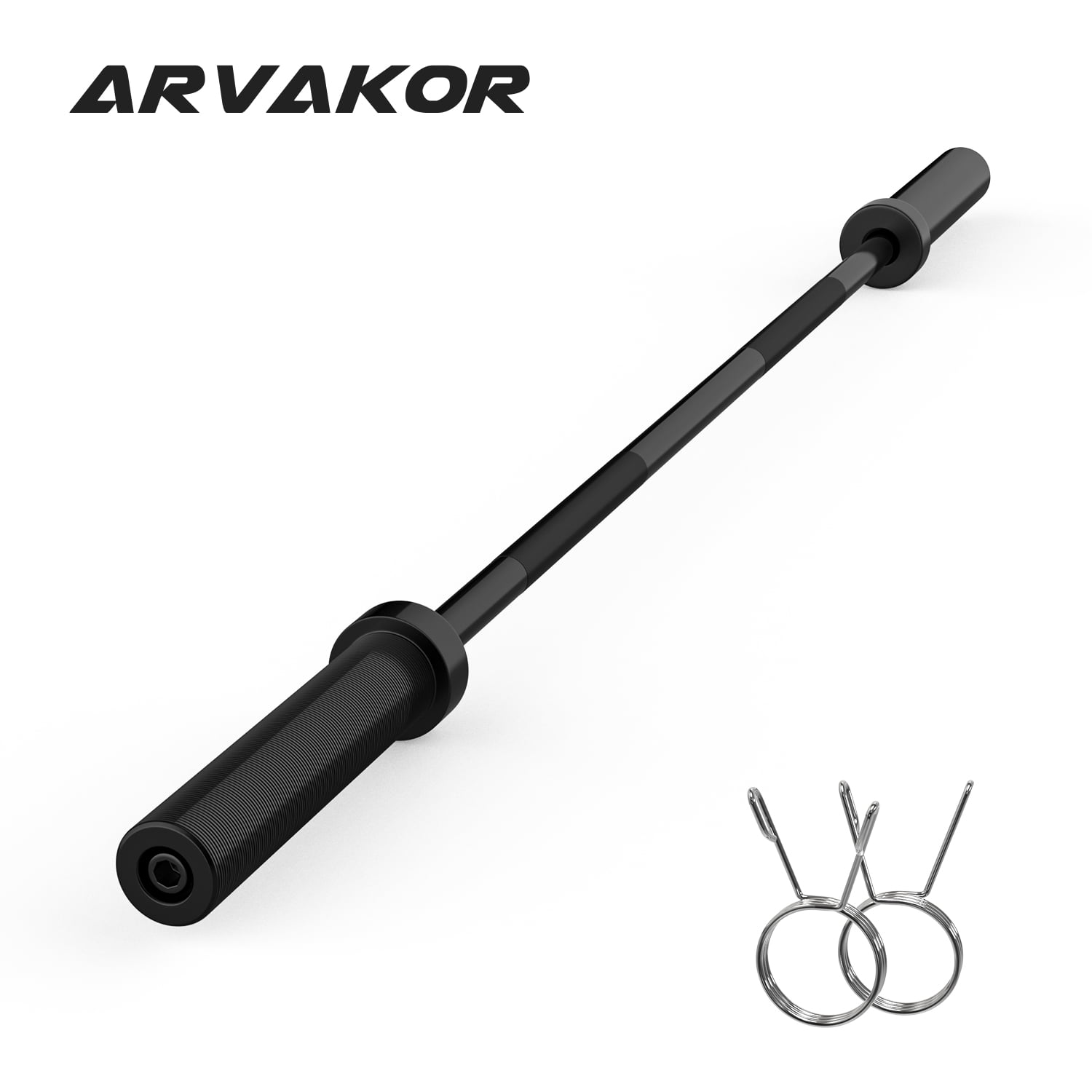 ARVAKOR Olympic Barbell Weight Bar 7FT for Strength Training, Alloy Steel, Center knurl, Suitable for 2 inch Weight Plates