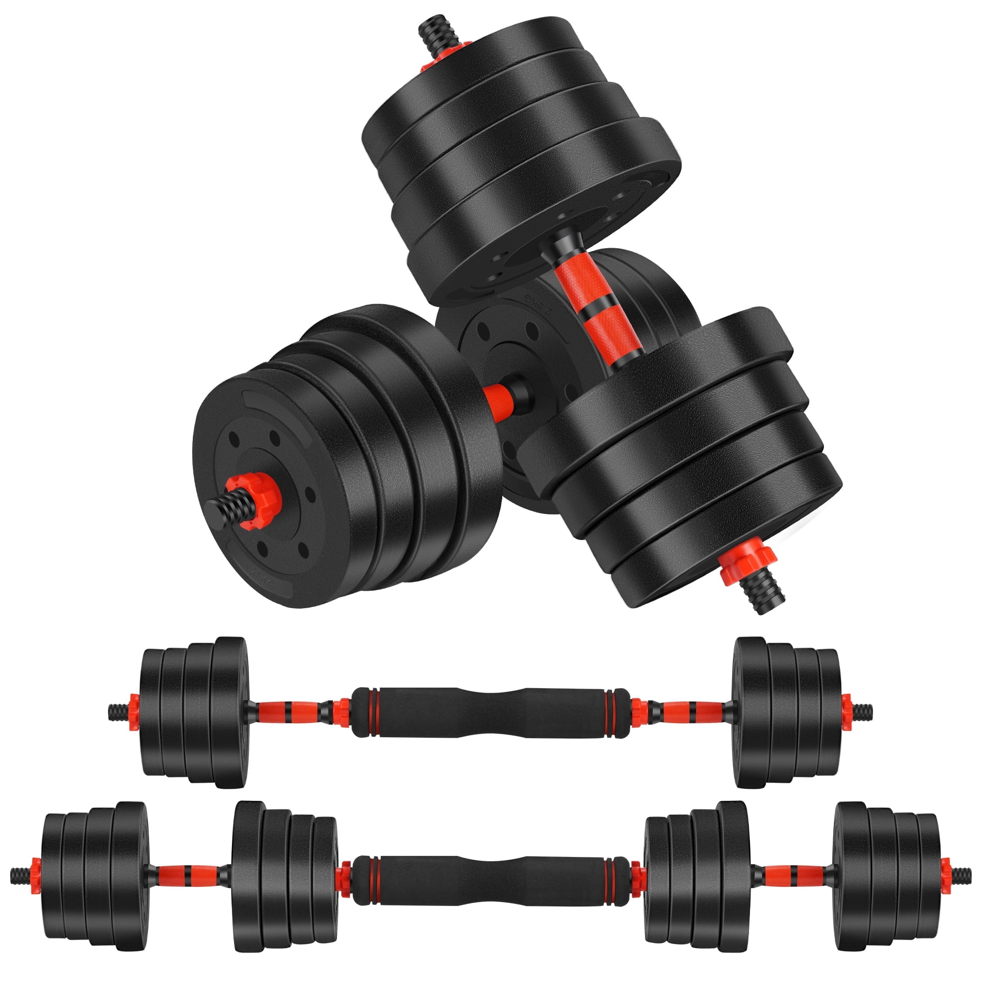 ARVAKOR 66 LBS Adjustable Dumbbell Set, Free Weights Dumbbells Set for Workout, Black