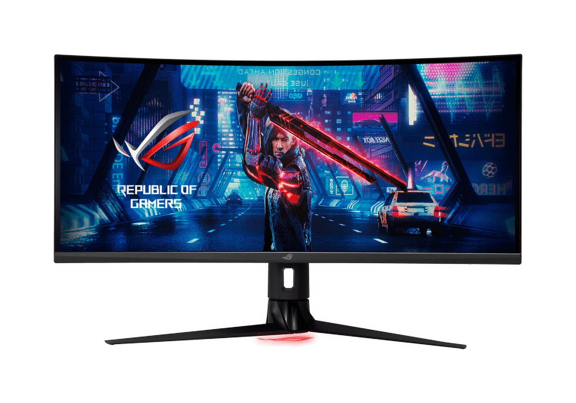 ASUS ROG Strix XG349C - LED monitor - gaming - curved - 34.14" - 3440 x 1440 UWQHD @ 180 Hz - Fast IPS - 400 cd/m�� - 1000:1 - DisplayHDR 400 - 1 ms - HDMI, DisplayPort, USB-C - speakers