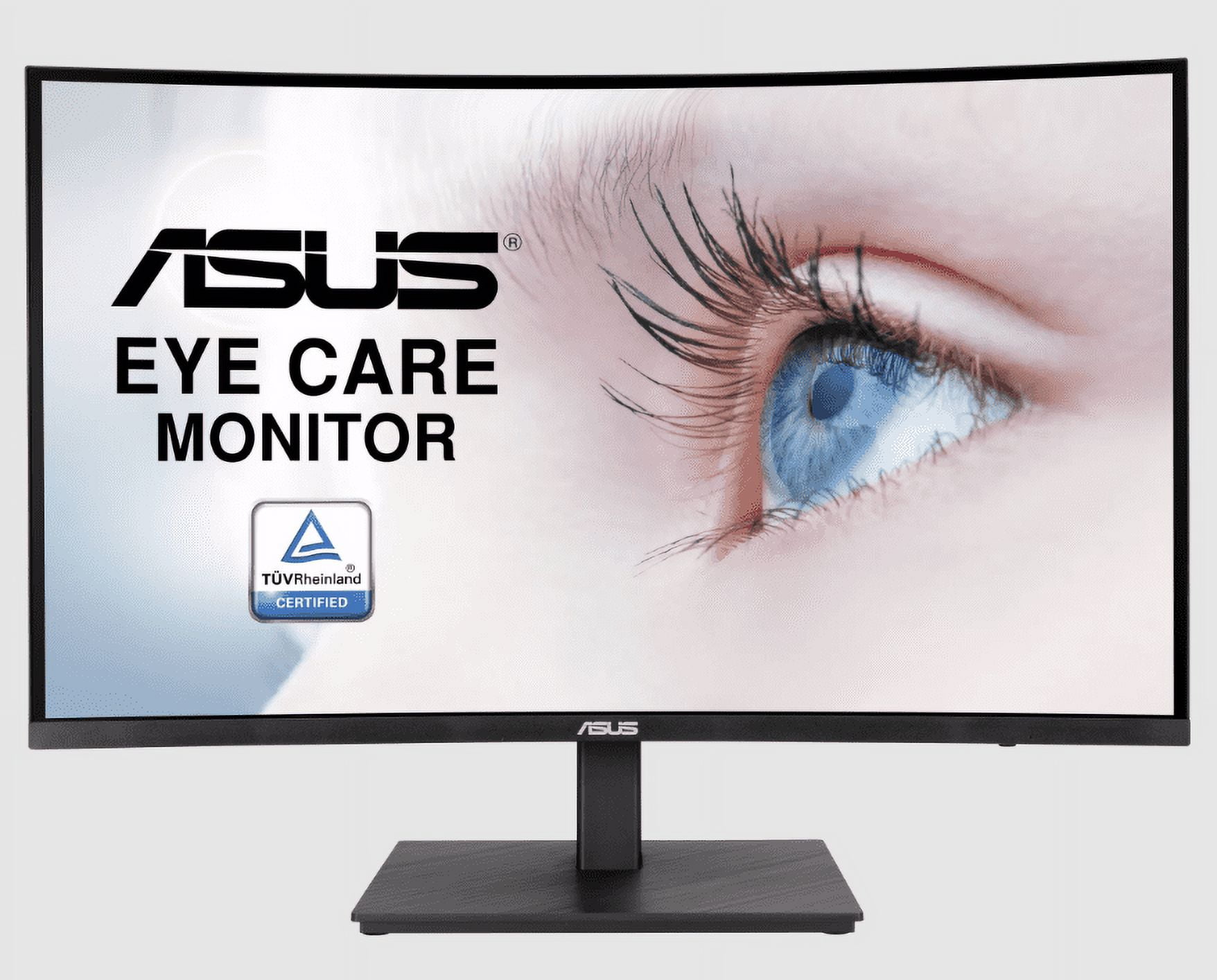 ASUS 27” 1080P Curved Monitor (VA27VQSE) - Full HD, IPS, 75Hz, 1ms, Adaptive-Sync/FreeSync, Low Blue Light, Flicker Free, VESA Mountable, Frameless, HDMI, DisplayPort, HDR-10, Height Adjustable