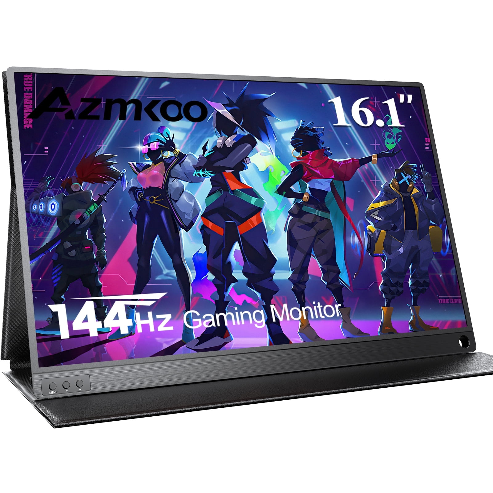 AZMKOO 16.1" 144Hz Portable Gaming Monitor, 1080P FHD HDR Portable Monitor, Eye Care External Second Screen for Laptop, PC, PS5, Mac, Xbox, Switch