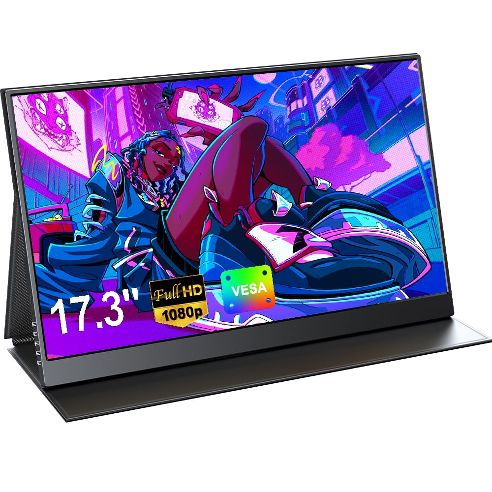 AZMKOO 17.3" 1080P IPS Portable Computer Monitor, Black, VIPRB-17.3"