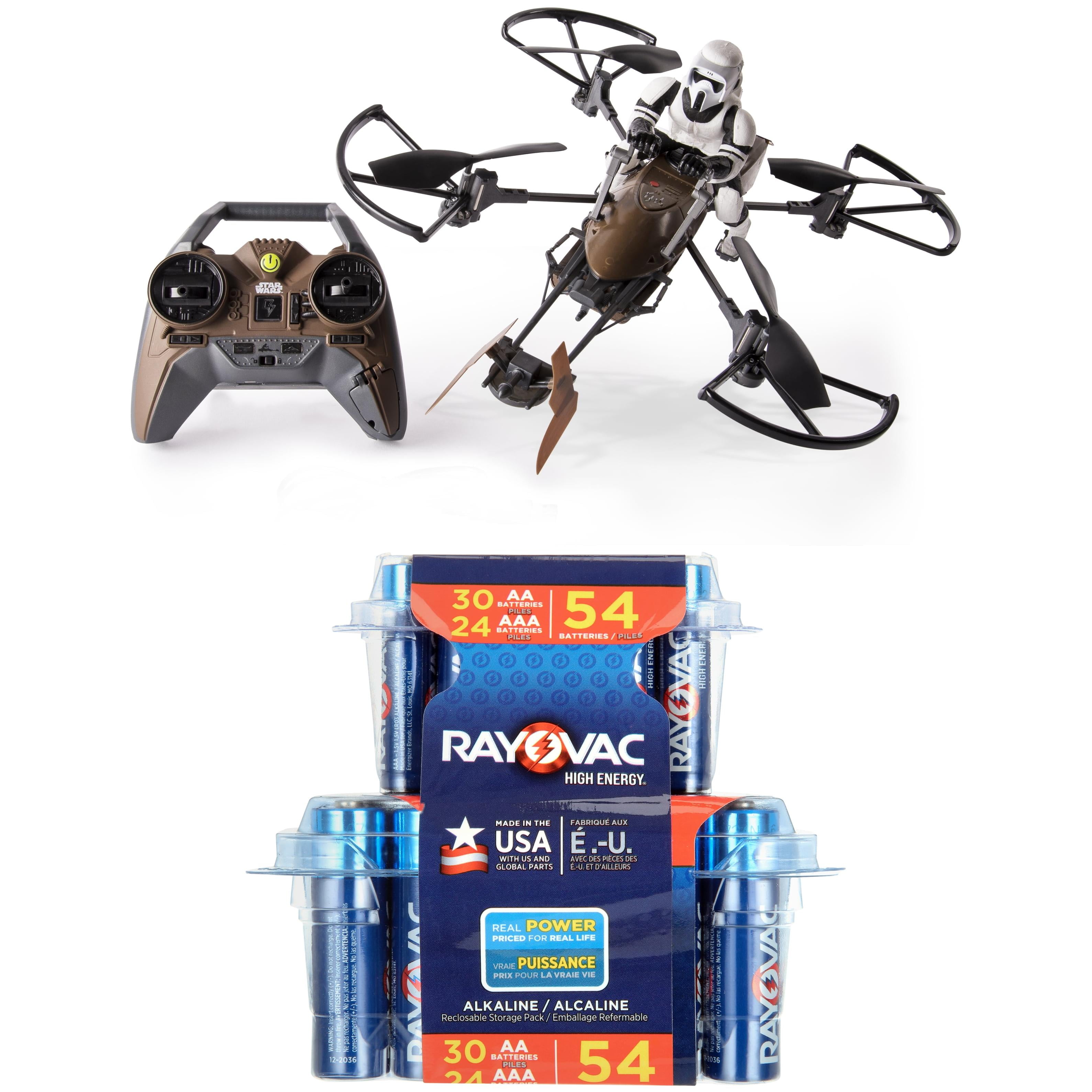 Air Hogs - Star Wars Speeder Bike Remote Controlled Drone & Rayovac Battery Bundle