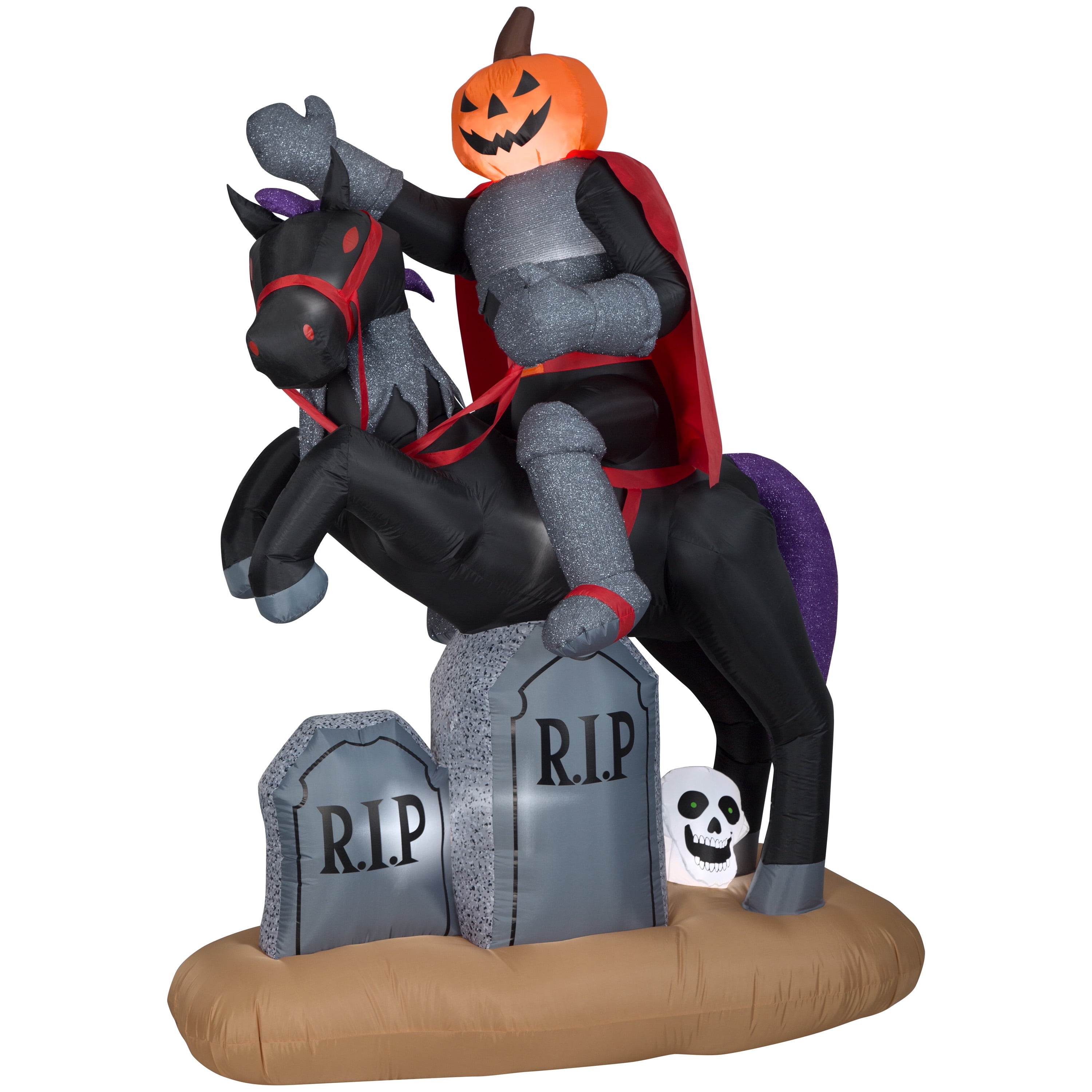 Airblown Inflatable Horseman on Tombstone, 7'