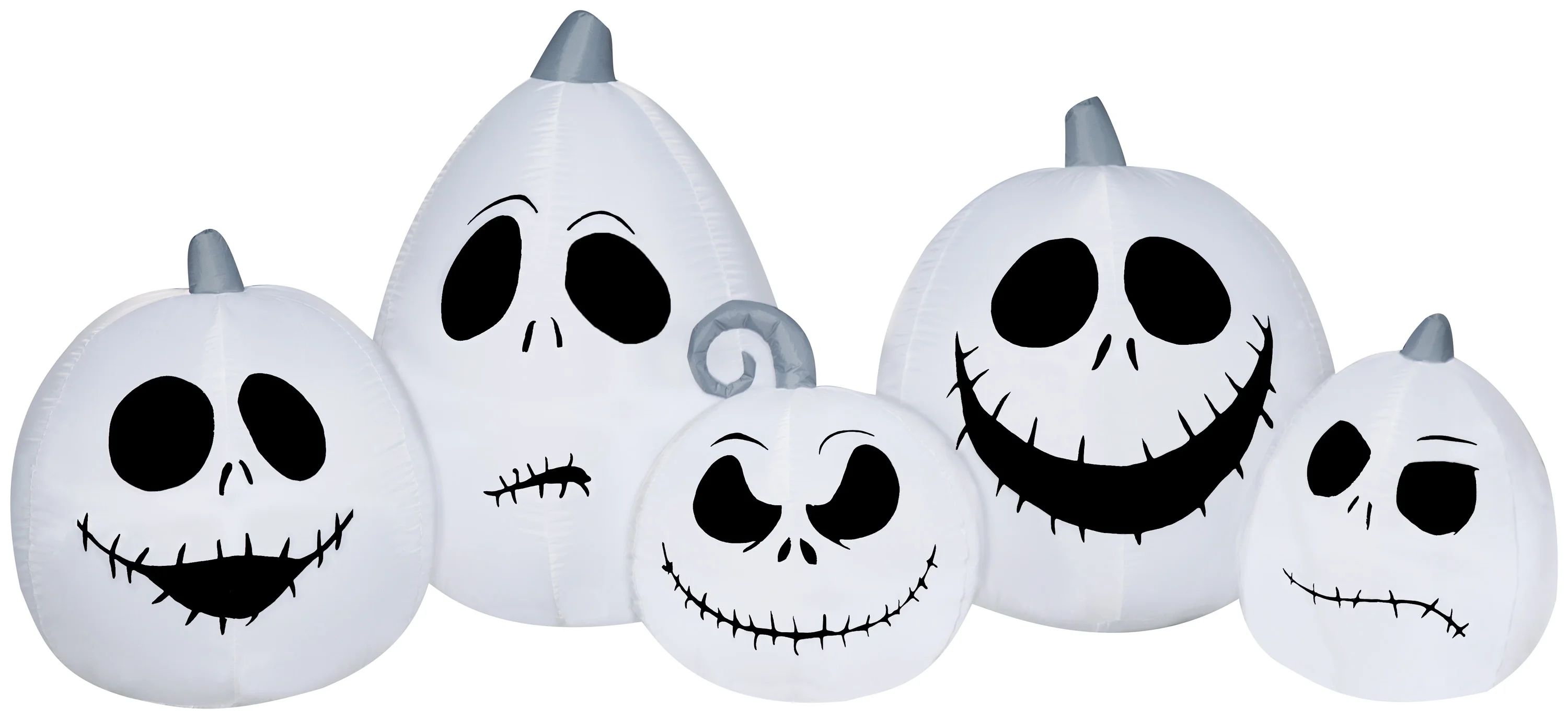 Gemmy Airblown Inflatable Jack Skellington White Pumpkin Collection, 3.5 ft