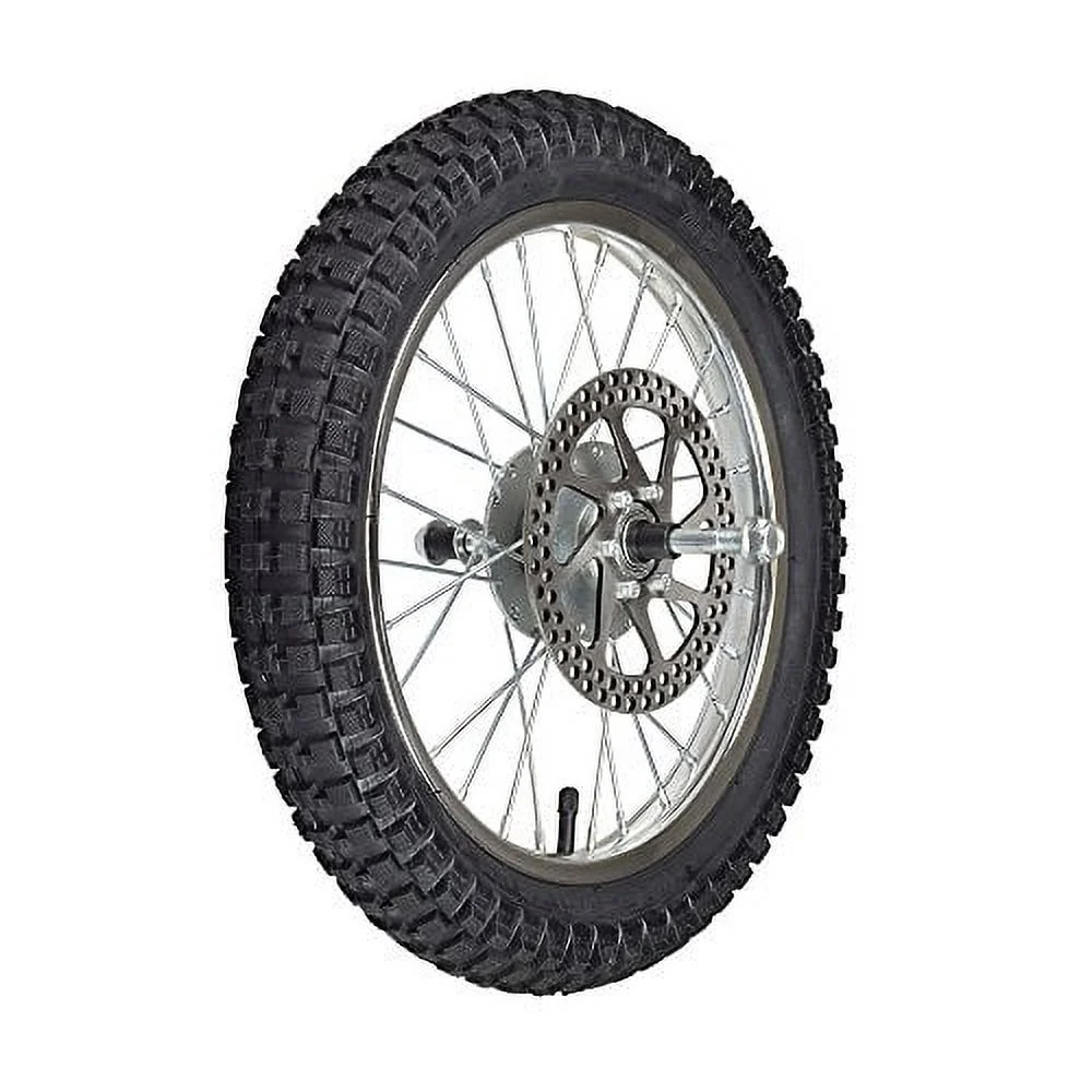 AlveyTech Front Wheel Assembly with Tire/Tube, Rotor, Bearing, Part for Razor MX500/MX650 Dirt Bikes