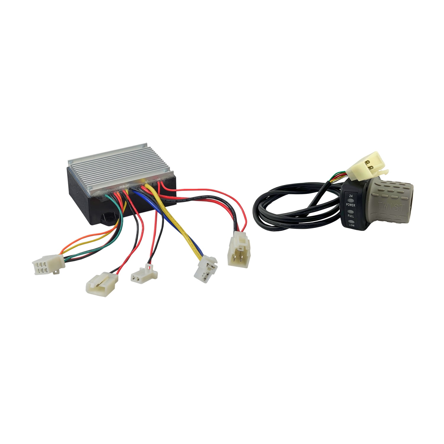 AlveyTech 24V 29A HB2430TYD-FS 6-Wire Throttle & Controller Bundle for Adult Razor Pocket Scooters