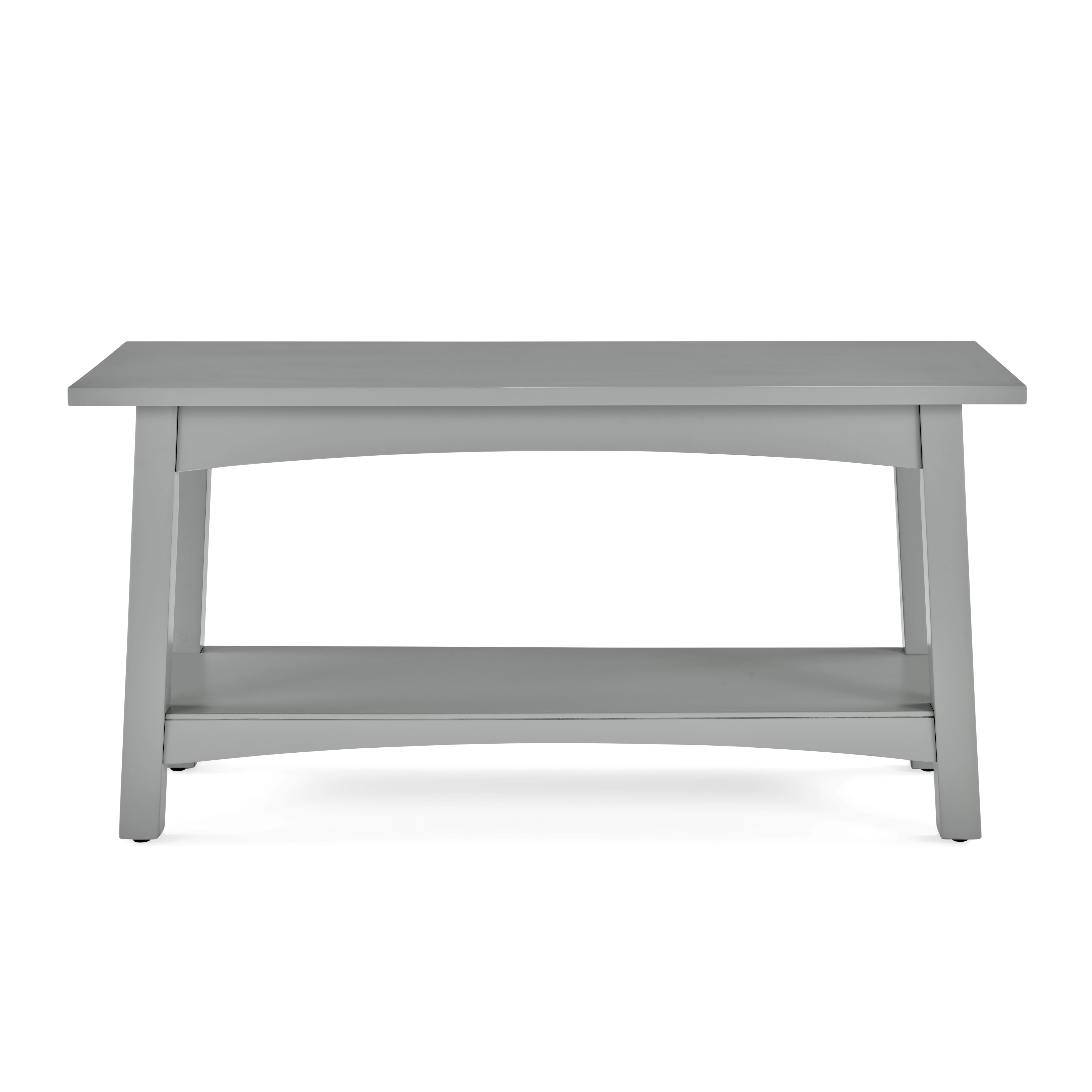 Alaterre Furniture Craftsbury 36 in. Sturdy Pine Wood Entryway Bench, Open Design Accent Furniture, Gray