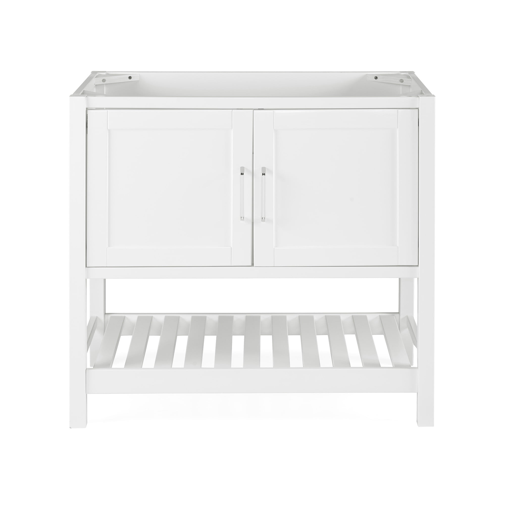 Alaterre Furniture Bennet 36"W White Wood Vanity Cabinet Only
