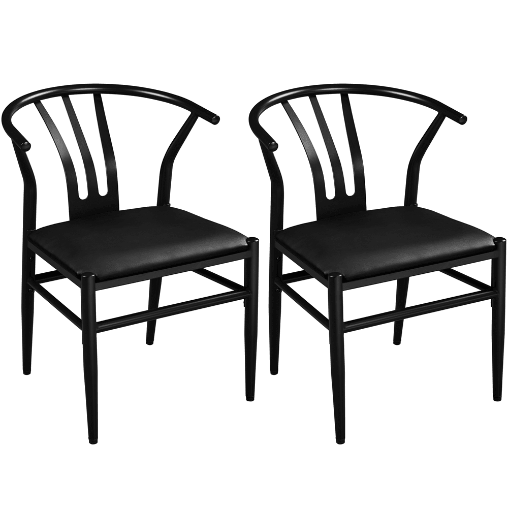 Alden Design Dining Chair, Set of 2, Black