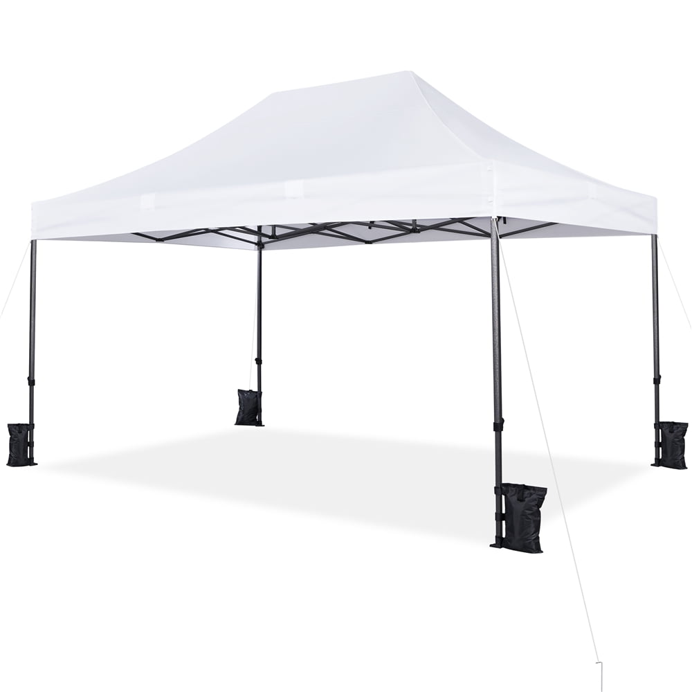 Alden Design 10x15ft Outdoor Commercial Canopy Tent UPF 50+ Water-resistant , White