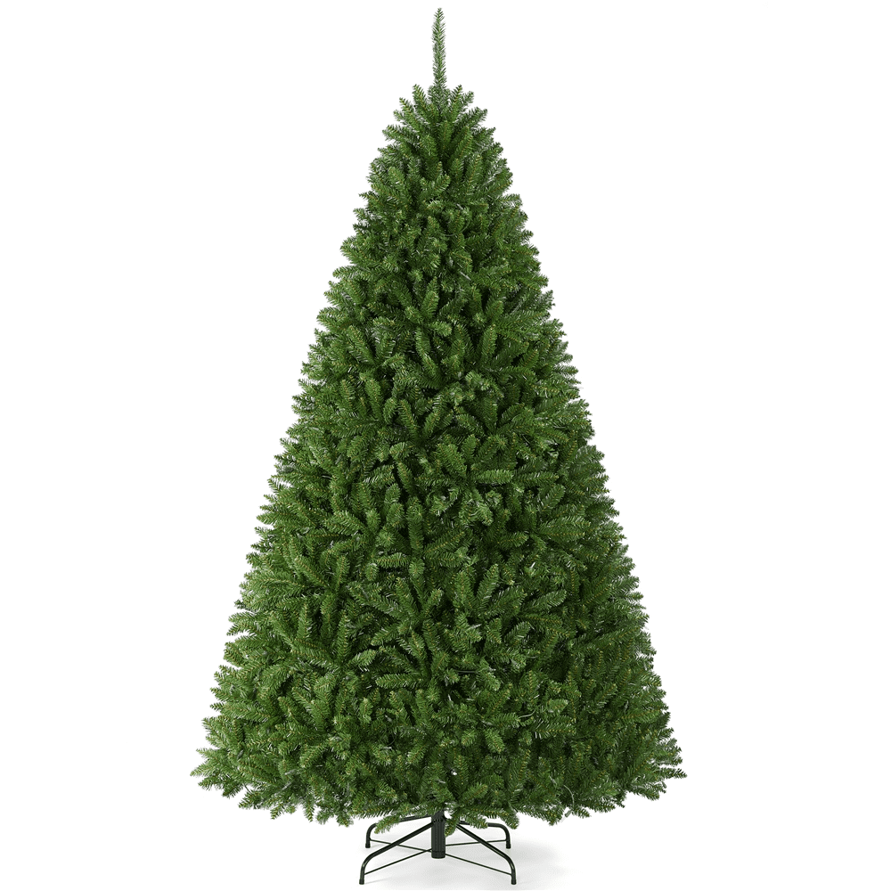Alden Design 7.5ft Pre-lit Hinged Spruce Artificial Christmas Tree Foldable Ultra-thick Christmas Tree for Holiday Decoration with 700 Lights,Green