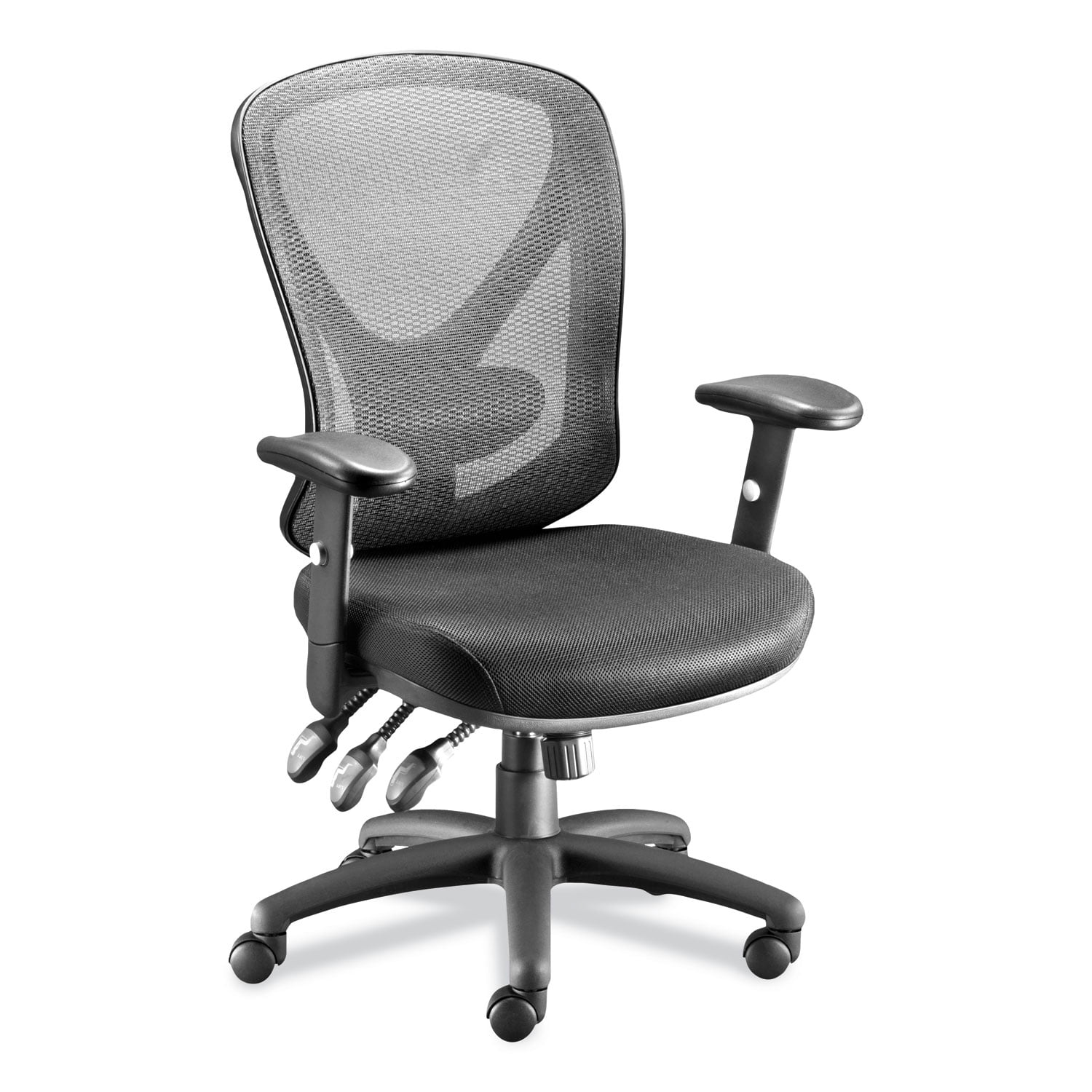 Alera Aeson Series Multifunction Task Chair, Supports up to 275 lb, 15" to 18.82" Seat Height, Black