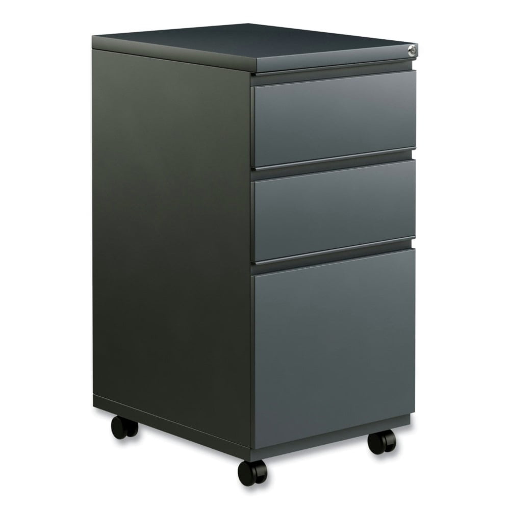 Alera 3 Drawers Vertical Lockable Filing Cabinet, Charcoal