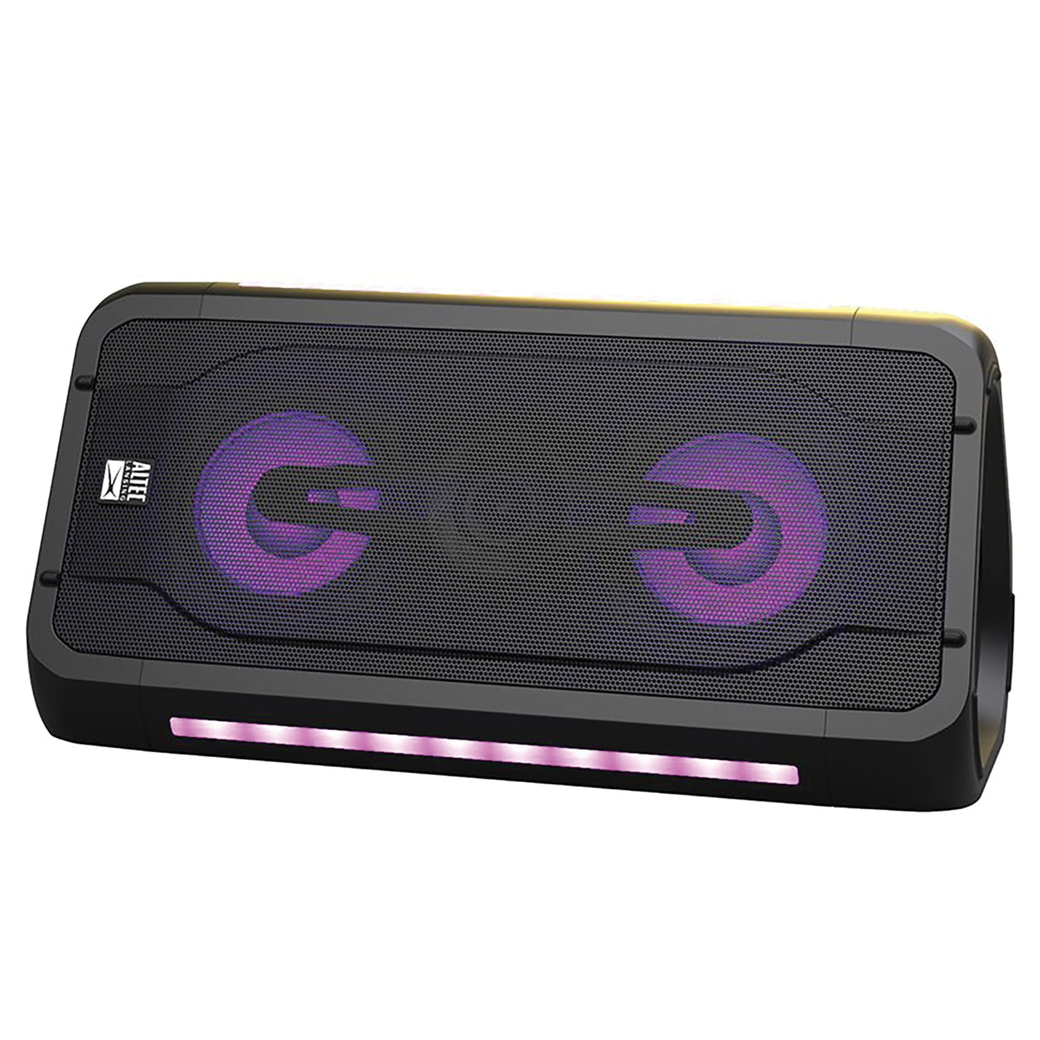 Altec Lansing ALSHCKWV100R Shockwave100 Dual 5.25-Inch 150-Watt-Max True Wireless Stereo Bluetooth Rechargeable Portable Speaker With Lights And Microphone, Factory Recertified