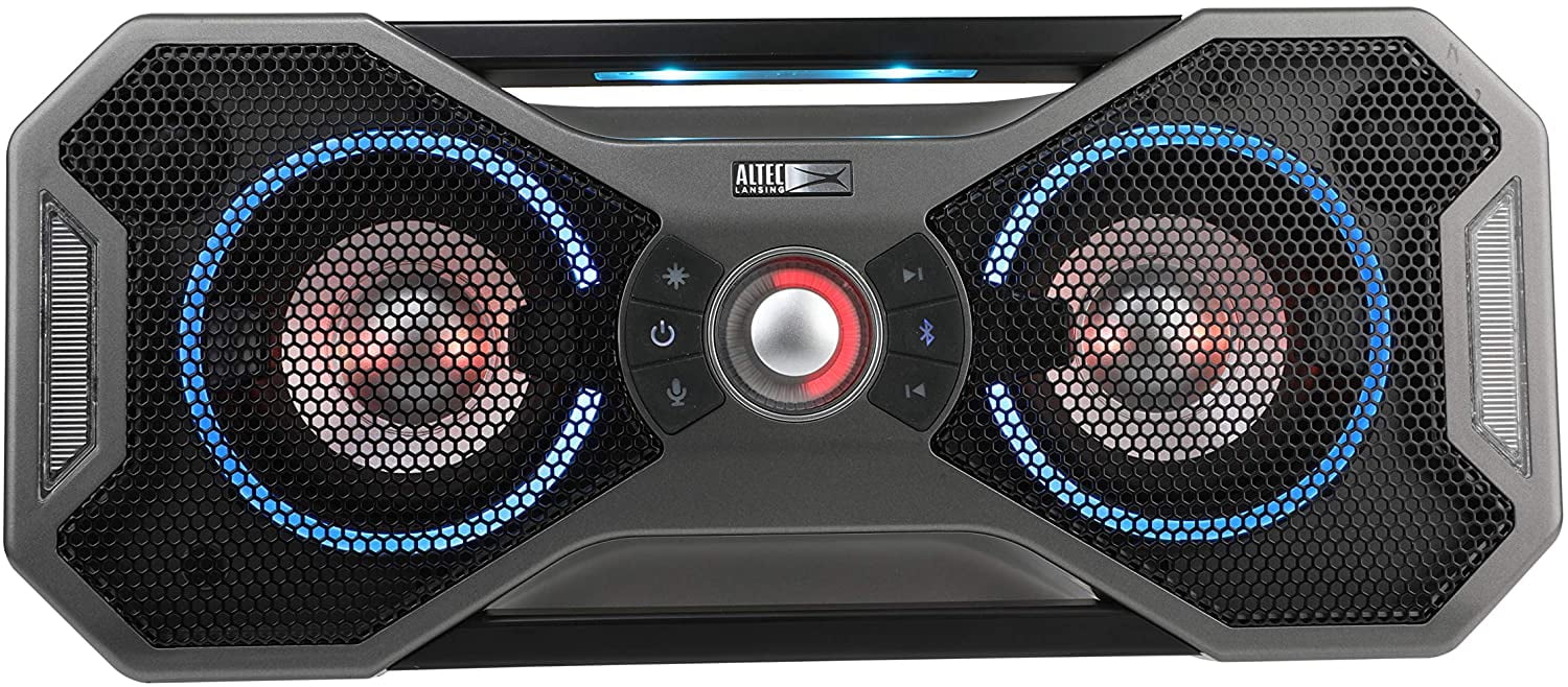 Altec Lansing IMW997-STL Mix 2.0 - Bluetooth Speaker, Steel Gray With Lights