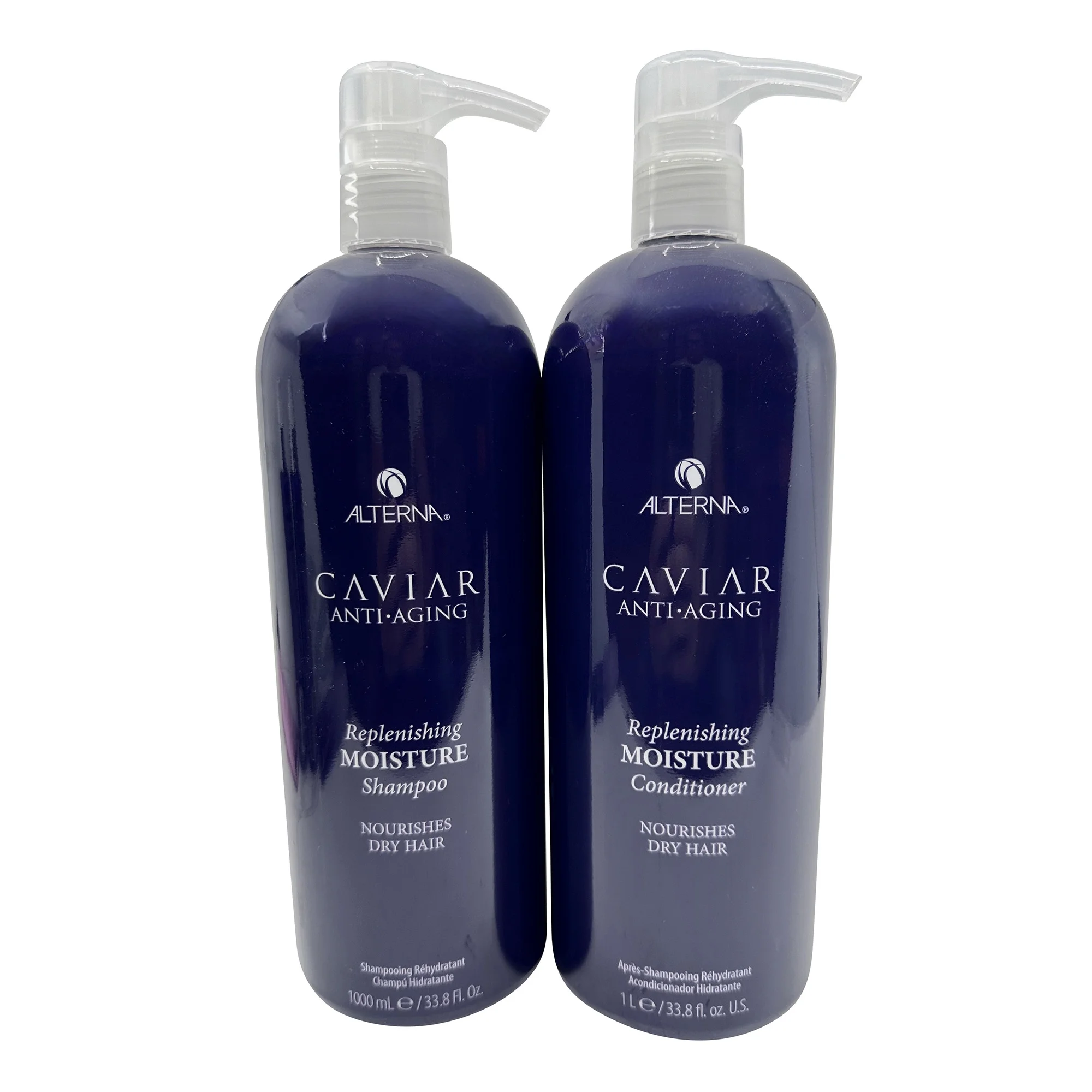 Alterna Caviar Moisture Shampoo and Conditioner 33.8 oz Liter Duo