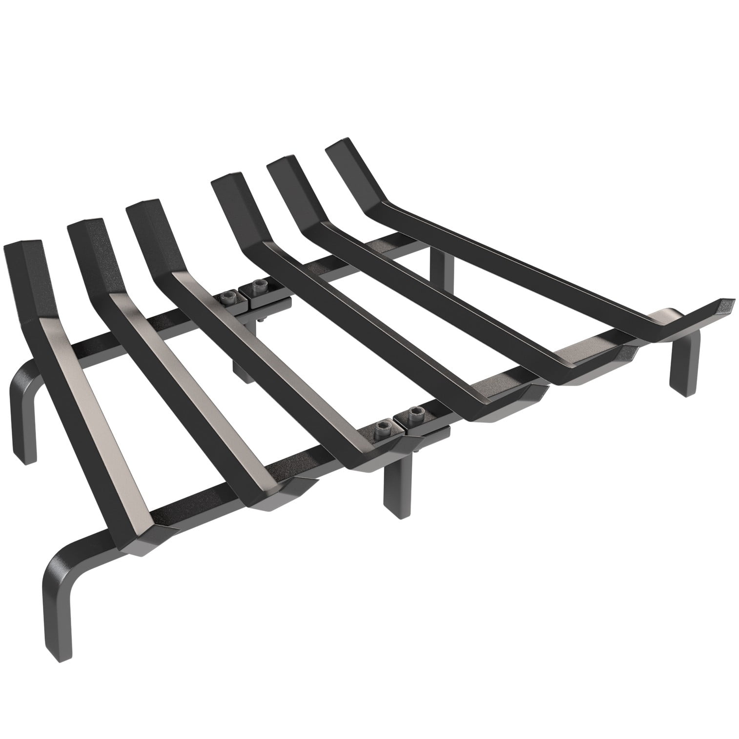 Amagabeli Fireplace Log Grate 24 inch Wide Heavy Duty Solid Steel Indoor Chimney Hearth 3/4 Bar Fire Grates for Outdoor Kindling Tools Pit Wrought Iron Wood Stove Firewood Burning Rack Holder Black