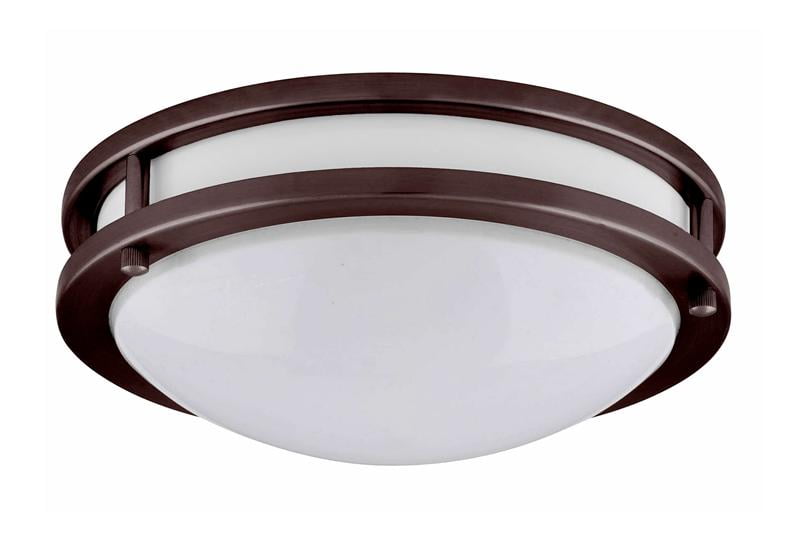 10" LED flush mount fixture.Die-Form-Cold-Rolled Steel housing. Plastic white diffuser. Dimmable. Damp location