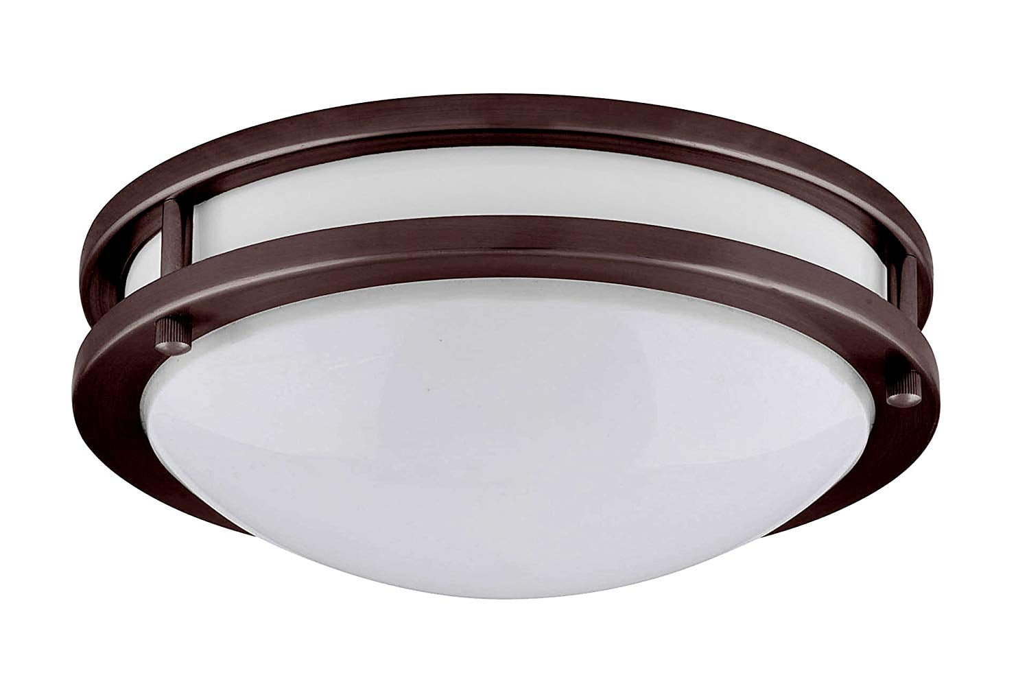 17" LED flush mount fixture.Die-Form-Cold-Rolled Steel housing. Plastic white diffuser. Dimmable. Damp location