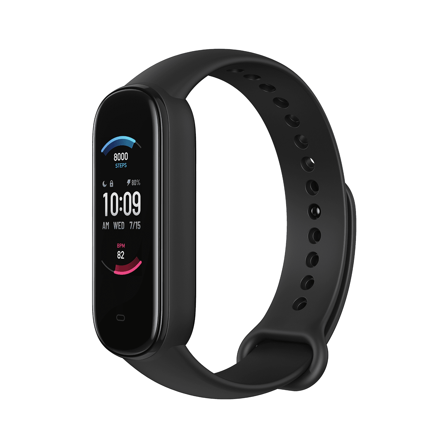 Amazfit Band 5: 15-Day Battery Life Fitness Tracker - Black Silicone