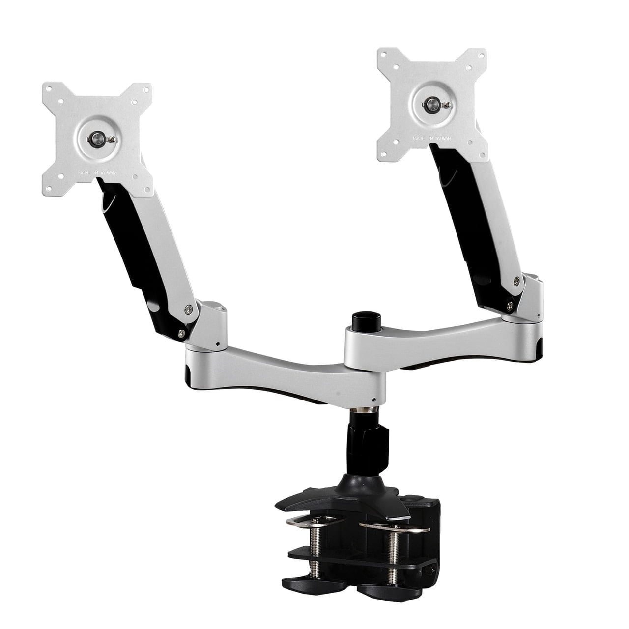 Amer Networks Articulating Dual Monitor Mount, Silver