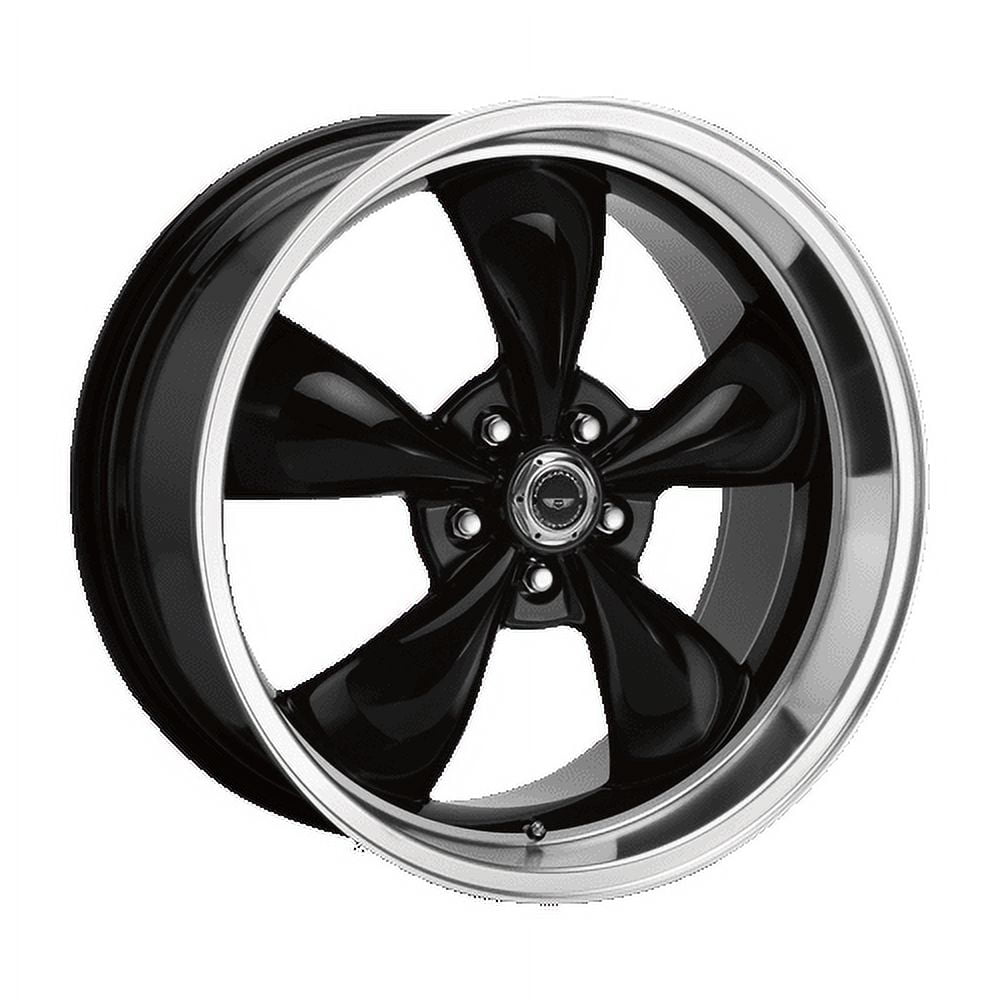 American Racing Aluminum Rim AR105 TORQ THRUST M 17X7in Gloss Black Machined Lip Finish, AR105M7765B