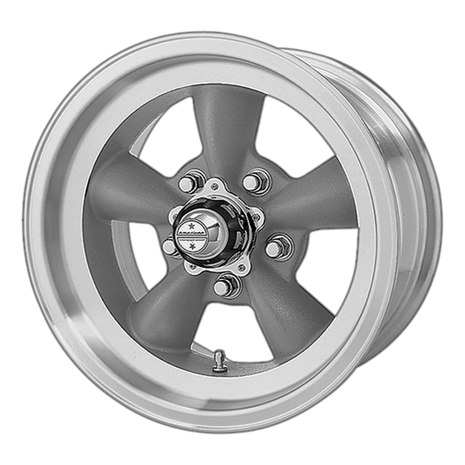 American Racing Torq Thrust D 15X8 5X120.65 Torq Thrust Gray W/ Mach Lip (0 Mm) Wheel Rim